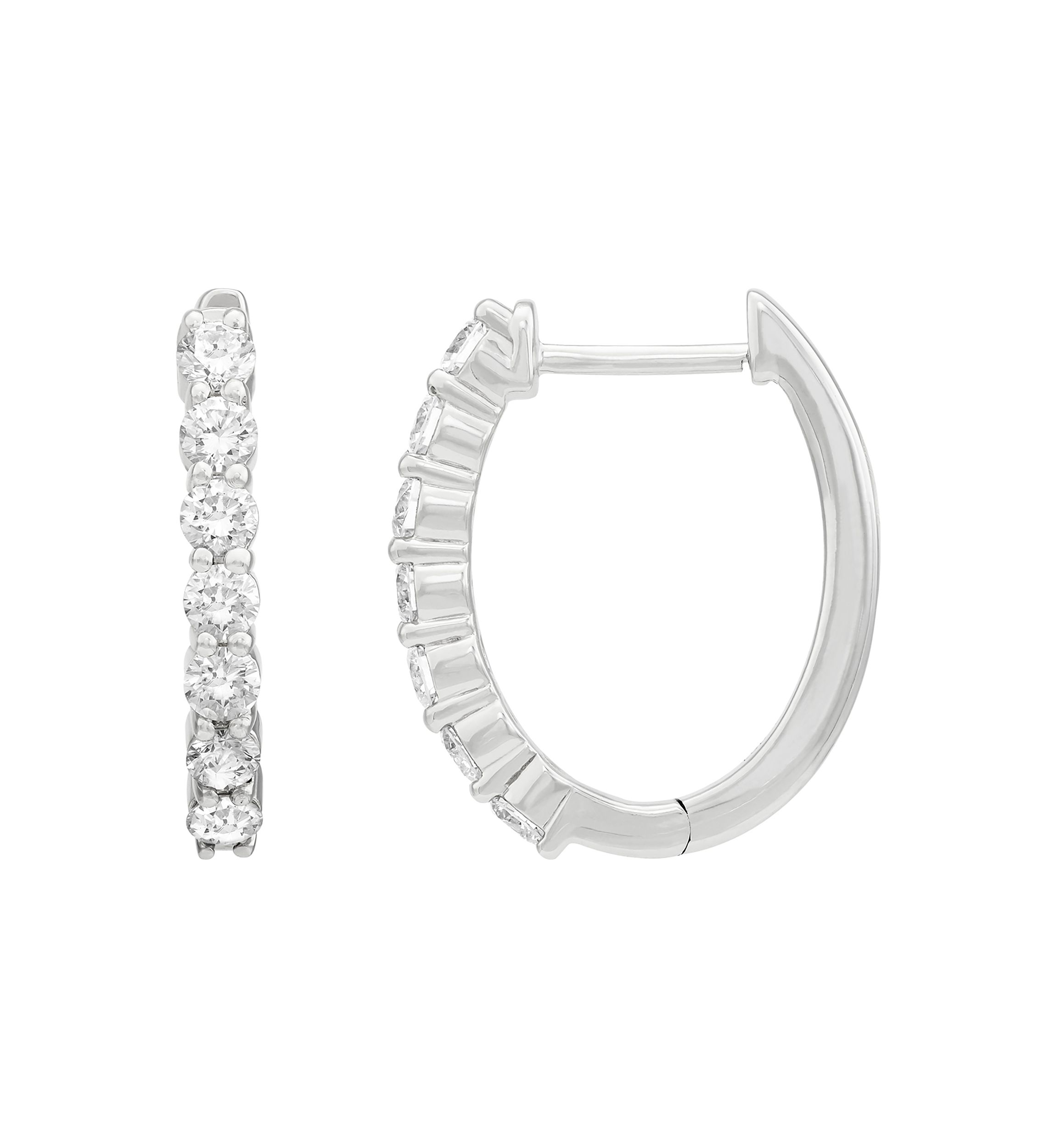 5/8 ct. t.w. Lab Grown Diamond Hoop Earring in Sterling Silver