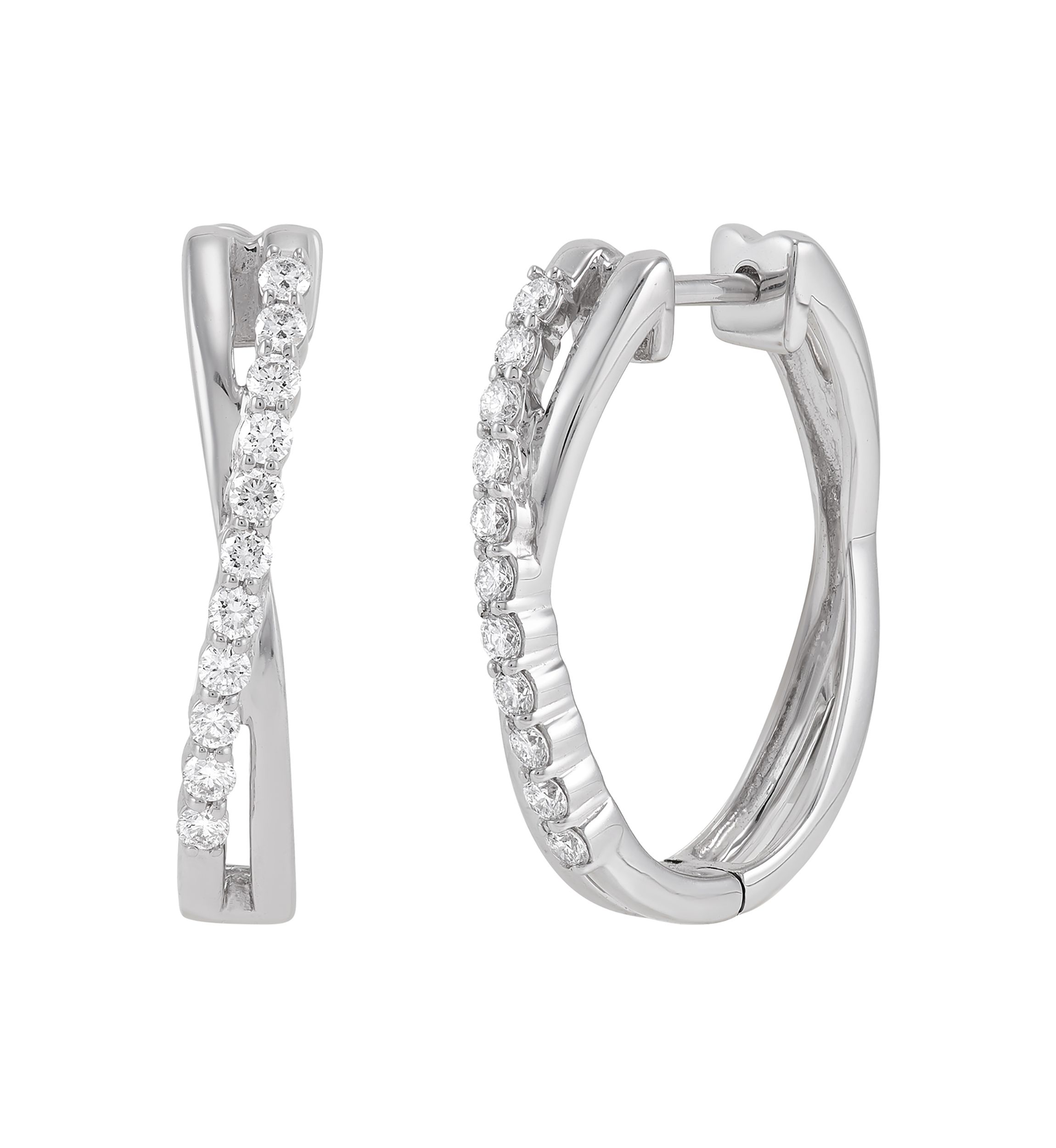 1/2 ct. t.w. Lab Grown Diamond Earrings in Sterling Silver
