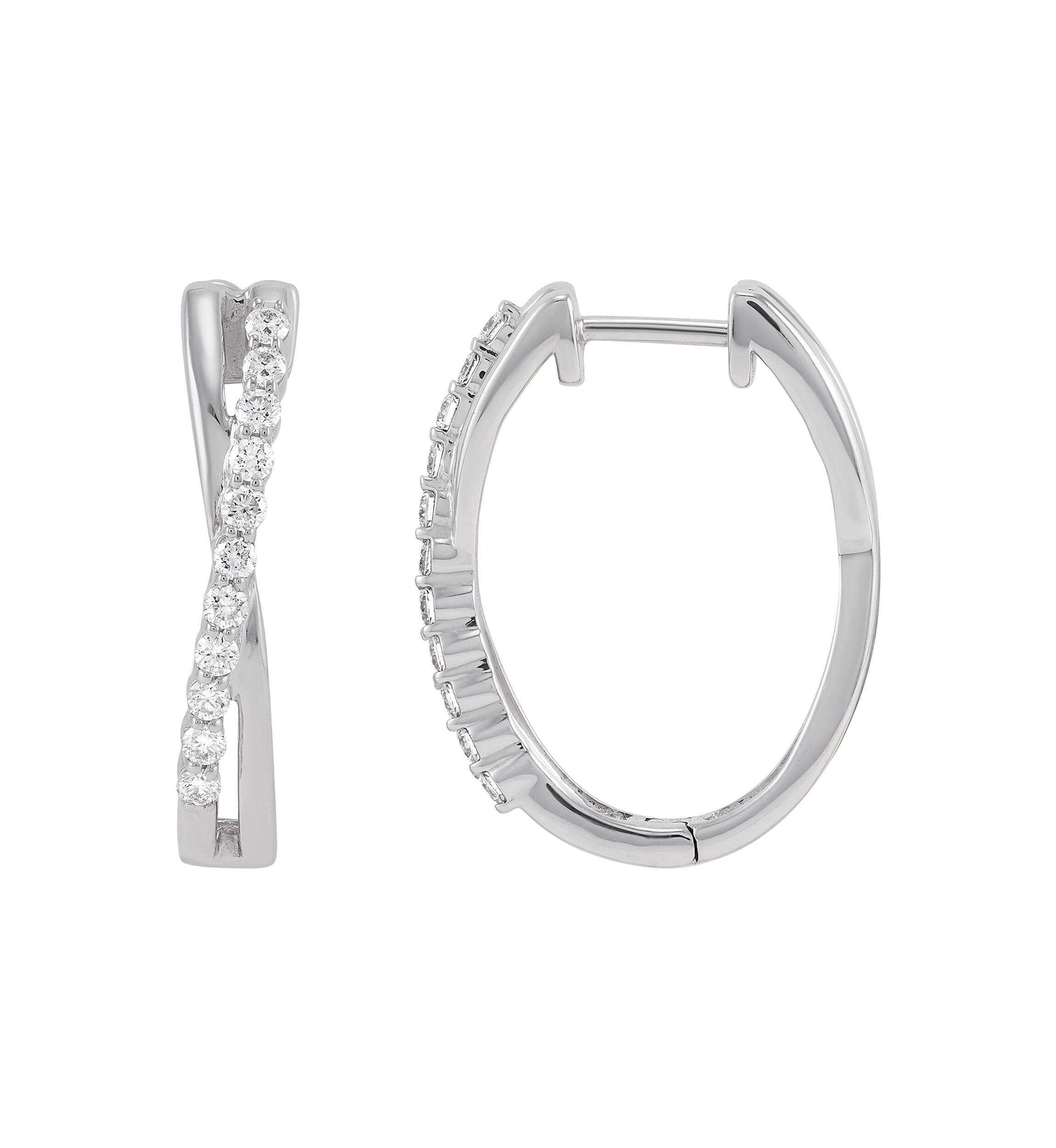 1/2 ct. t.w. Lab Grown Diamond Earrings in Sterling Silver