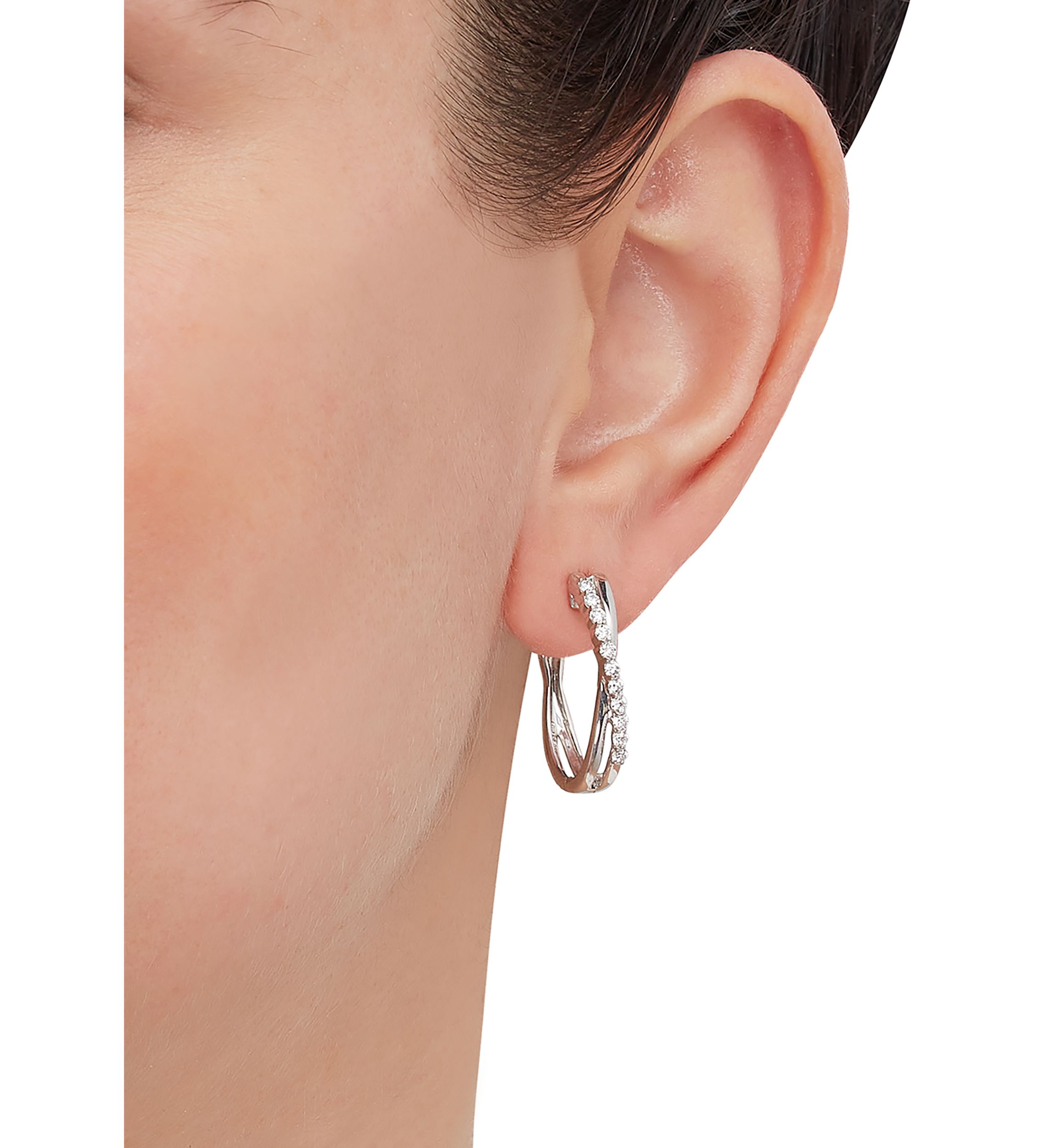 1/2 ct. t.w. Lab Grown Diamond Earrings in Sterling Silver
