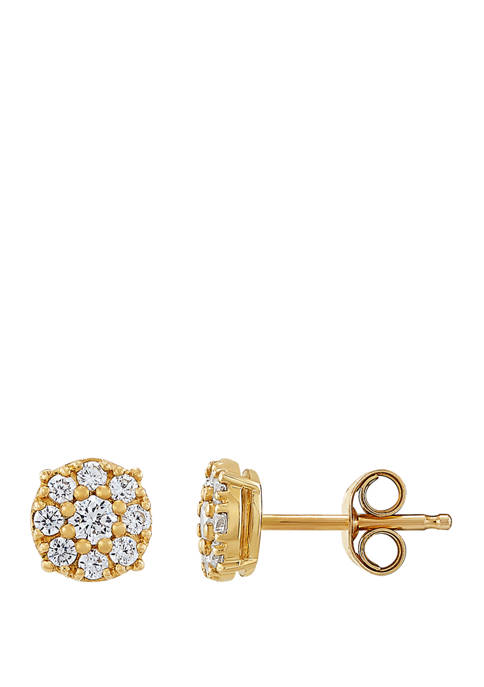  1/4 ct. t.w. Diamond Earrings in 10K Yellow Gold 
