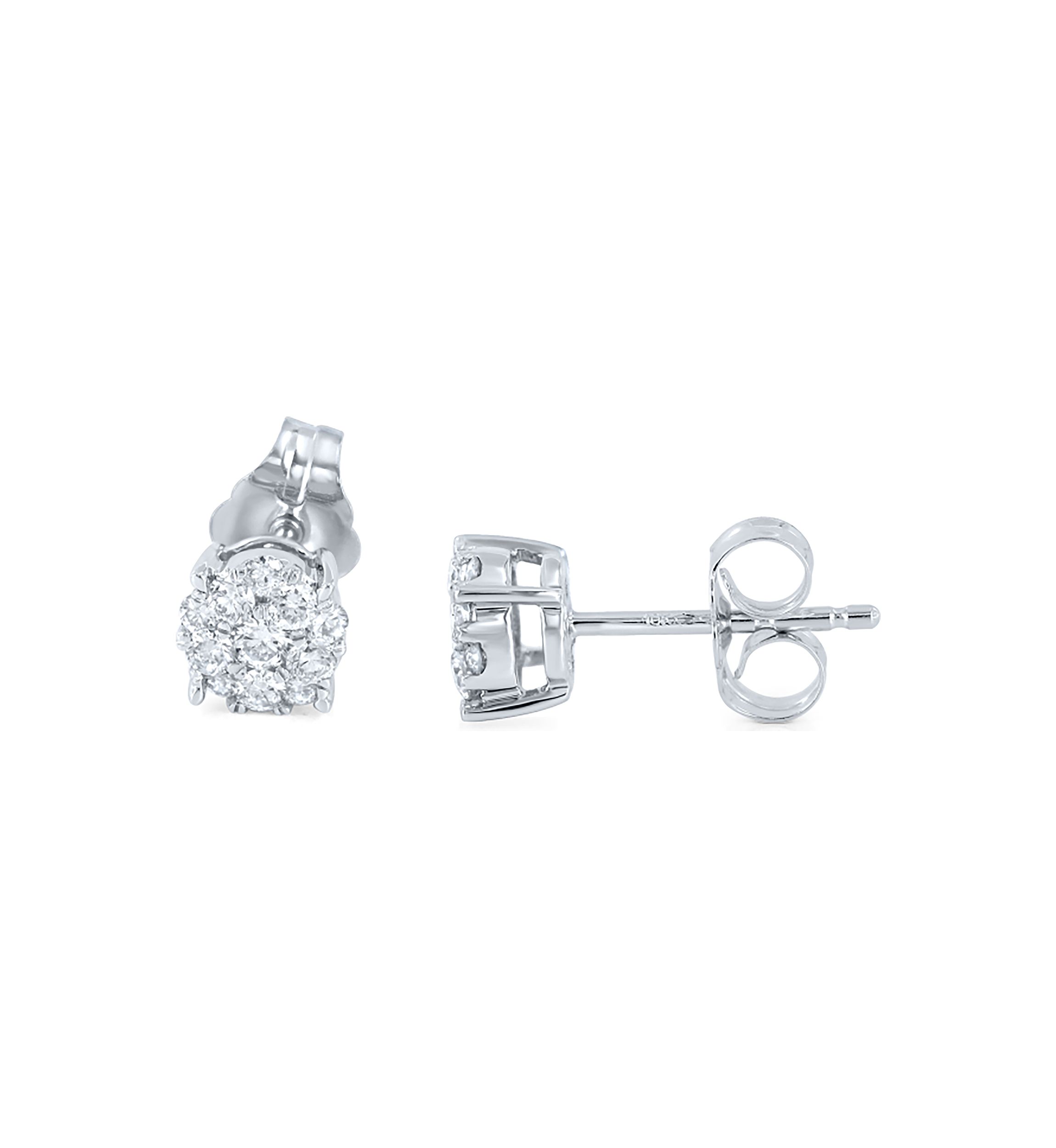 Grown With Love 1/3 ct. t.w. Lab Created Diamond Earrings in 10K White Gold