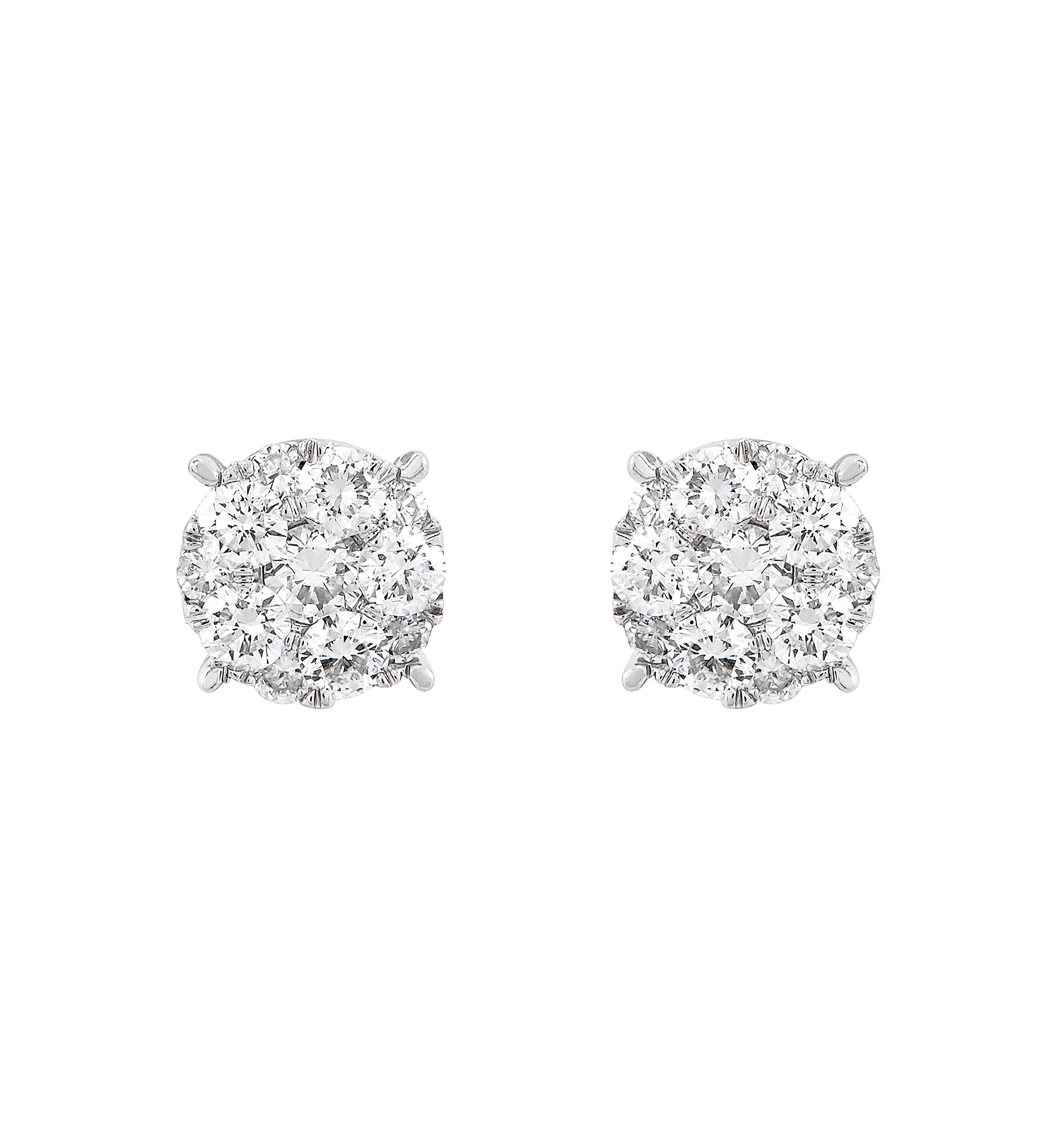 1/2 ct. t.w. Lab Created Diamond Earrings in 10K White Gold