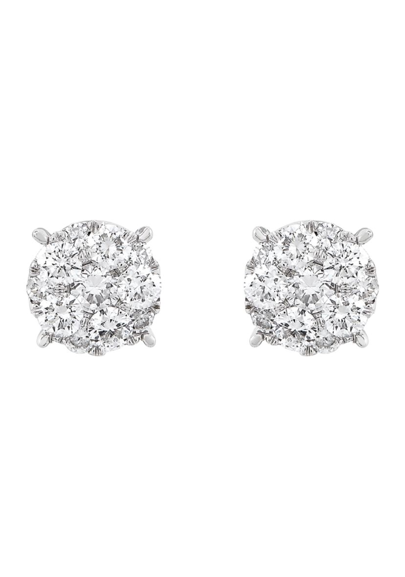 1/2 ct. t.w. Lab Created Diamond Earrings in 10K White Gold