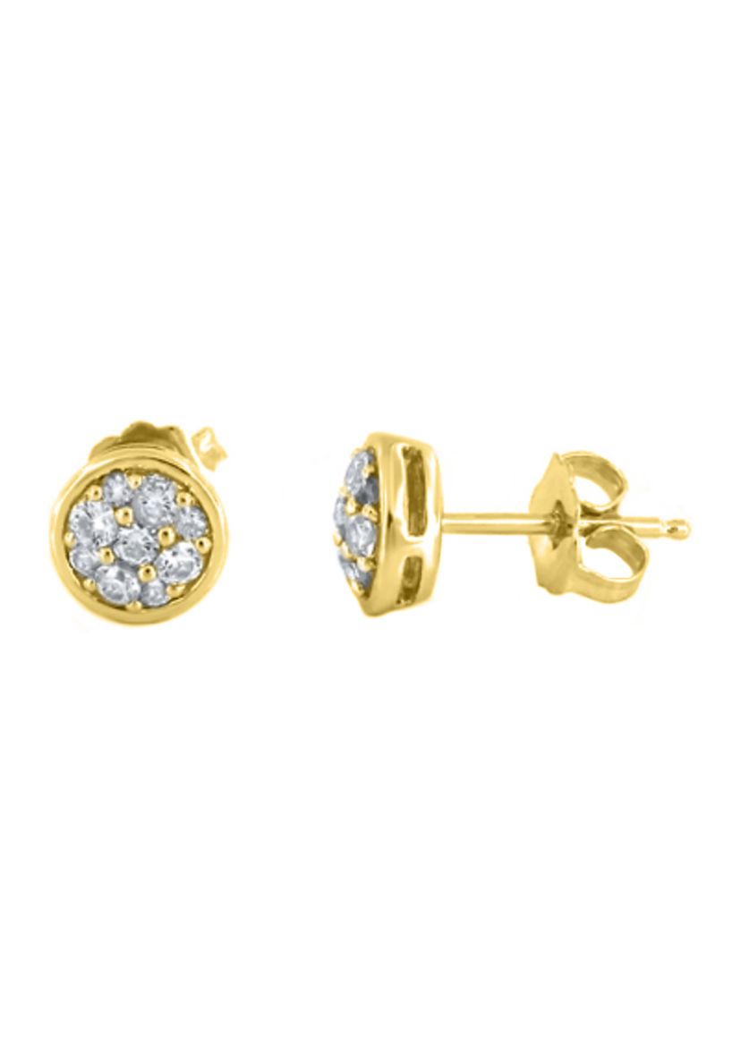 1/2 ct. t.w. Lab Created Diamond Earrings in 10K Yellow Gold