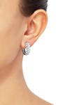 2 ct. t.w. Diamond Hoop Earrings in 10K White Gold 