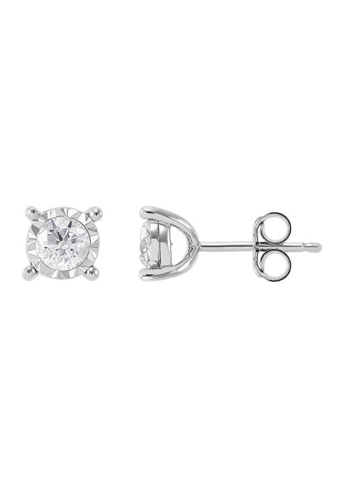Belk & Co. 1/2 ct. t.w. Diamond Earrings in Sterling Silver | belk