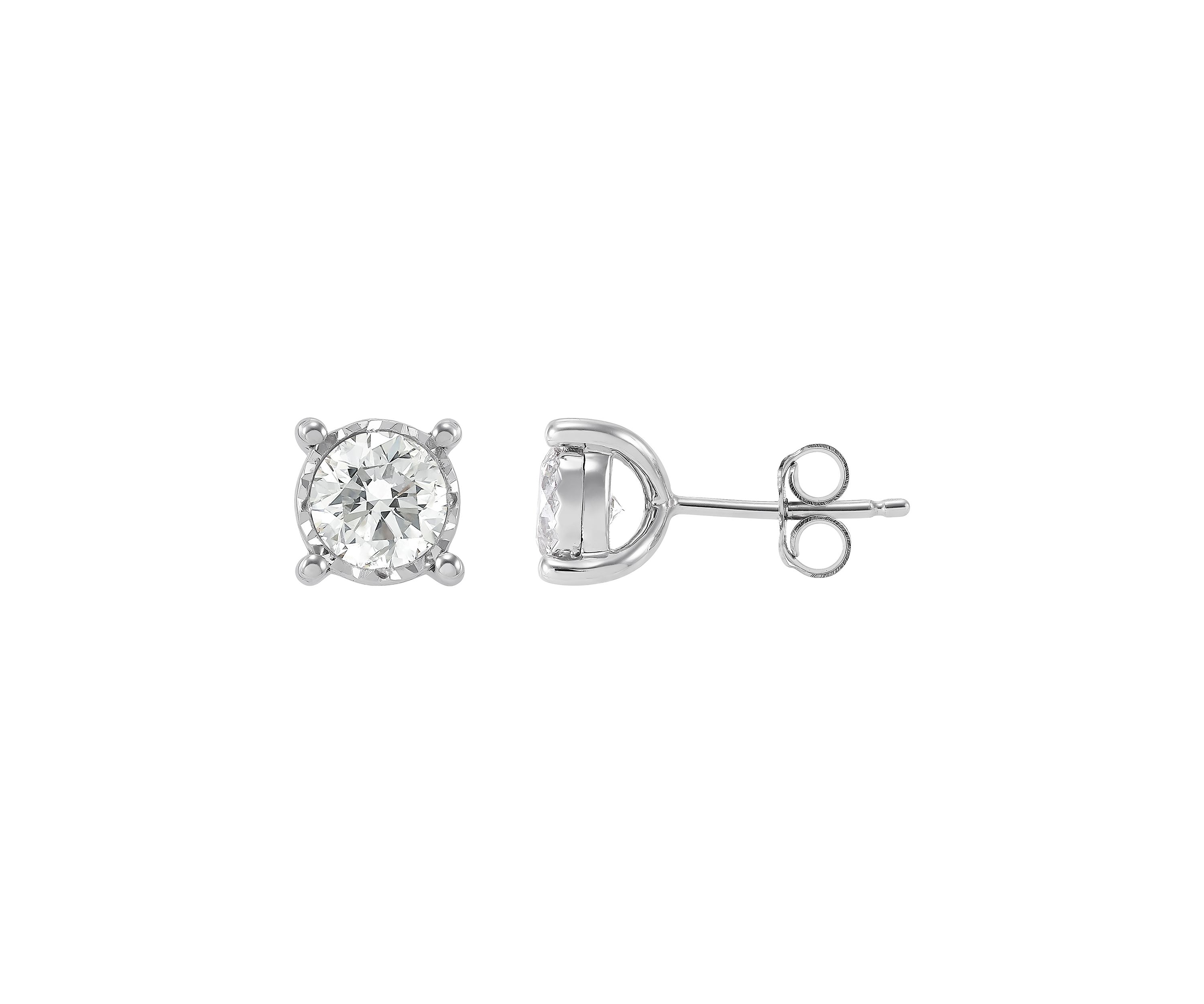 1 ct. t.w. Diamond Stud Earrings in Sterling Silver 