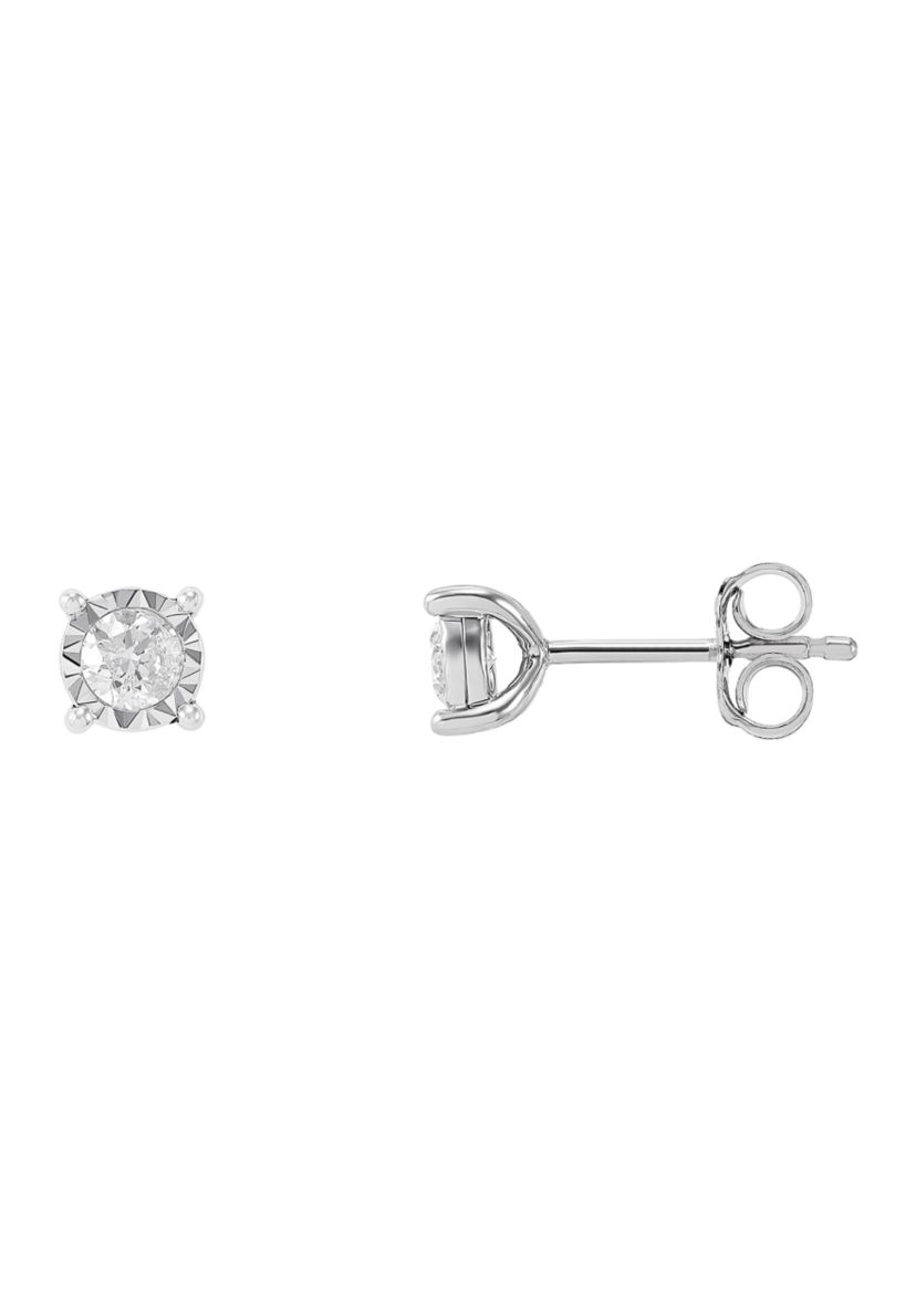 	  1/4 ct. t.w. Diamond Earrings in Sterling Silver 