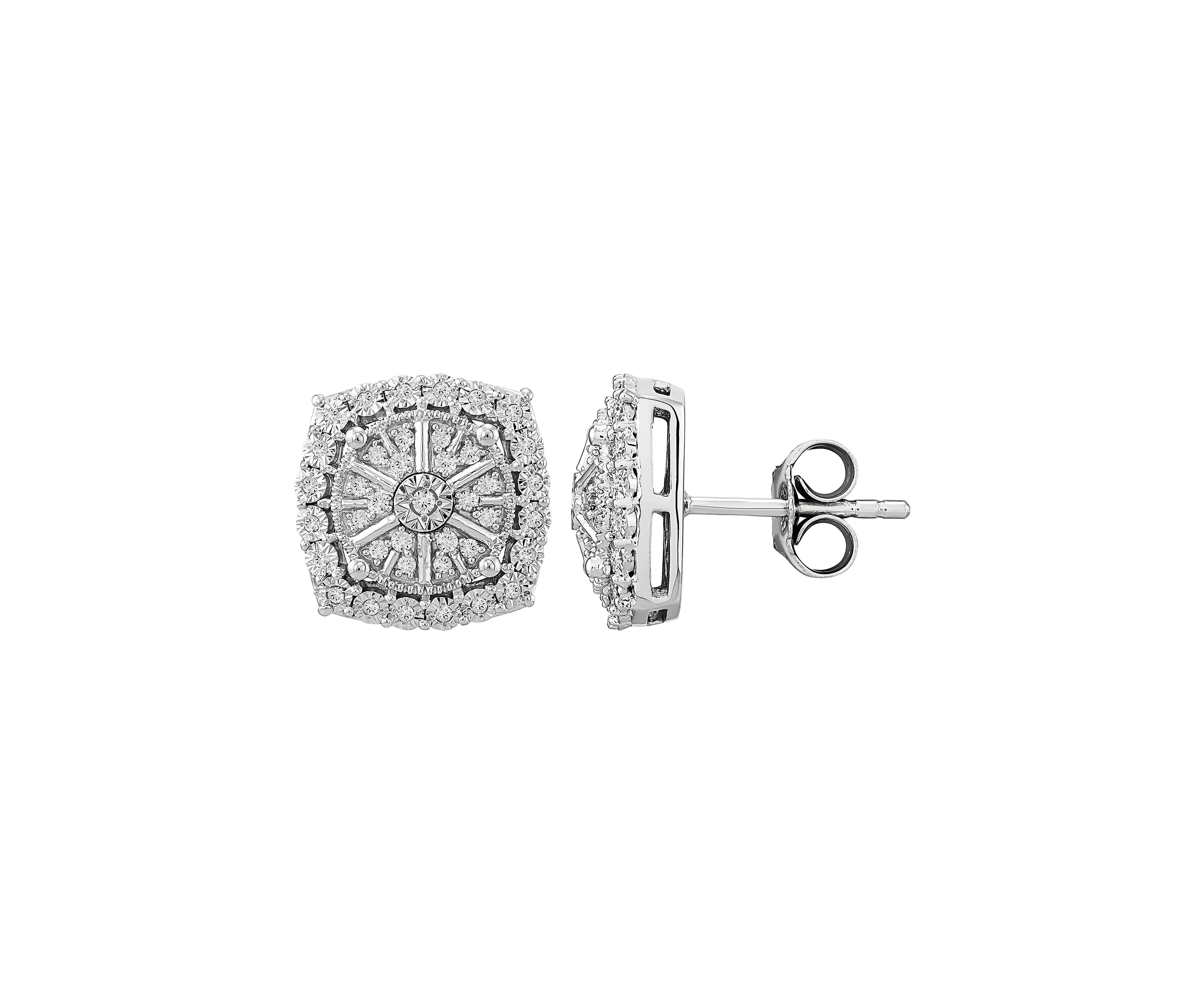 1/4 ct. t.w. Diamond Stud Earrings in Sterling Silver 