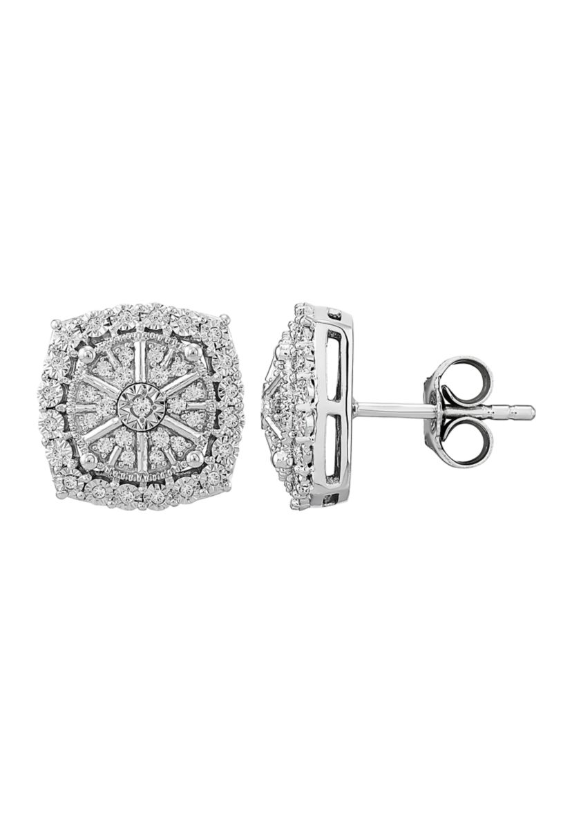 1/4 ct. t.w. Diamond Stud Earrings in Sterling Silver 