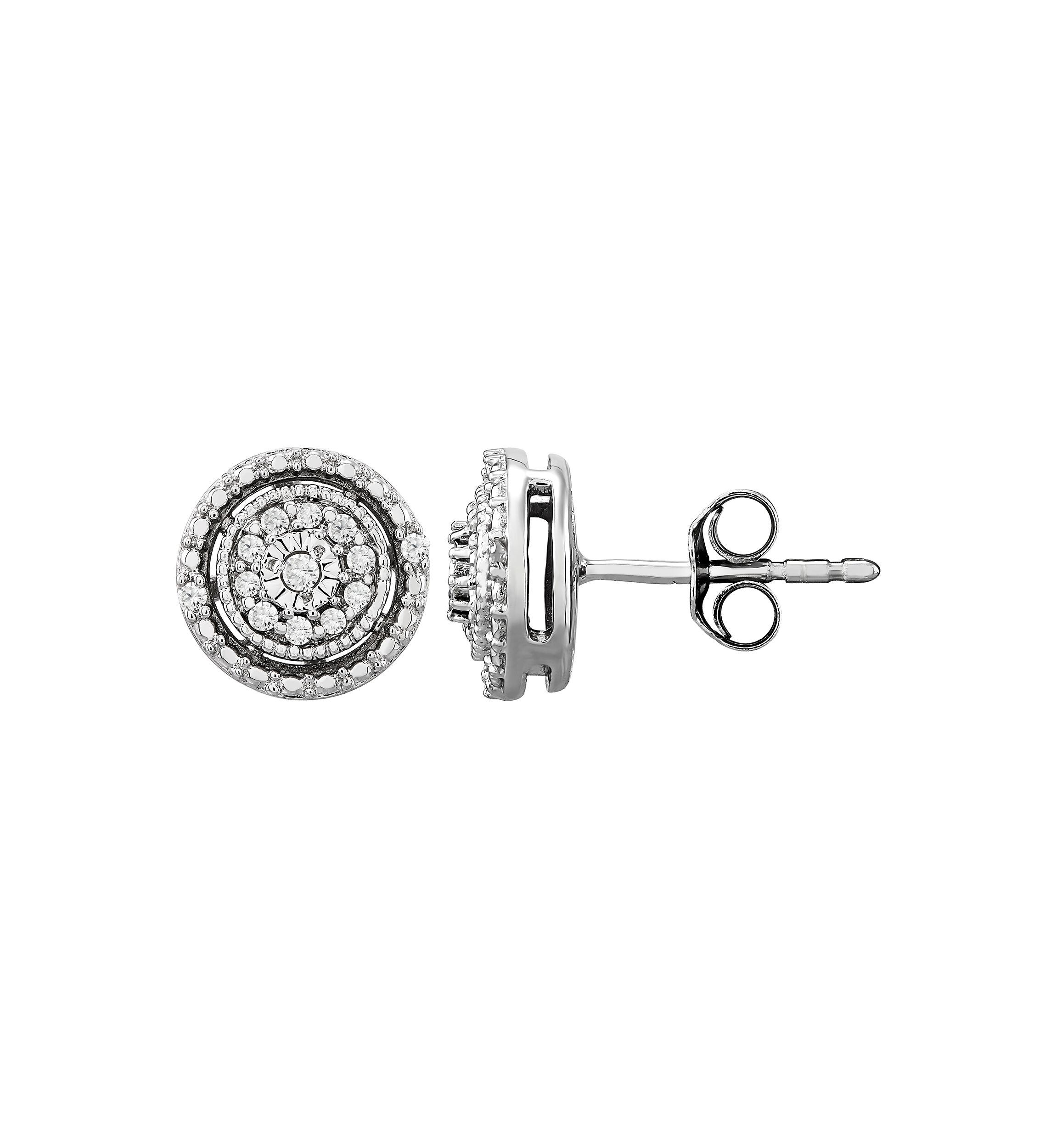 1/10 ct. t.w. Diamond Stud Earrings in Sterling Silver 