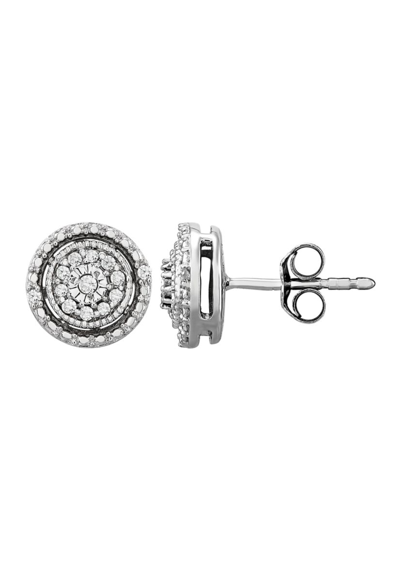 1/10 ct. t.w. Diamond Stud Earrings in Sterling Silver 