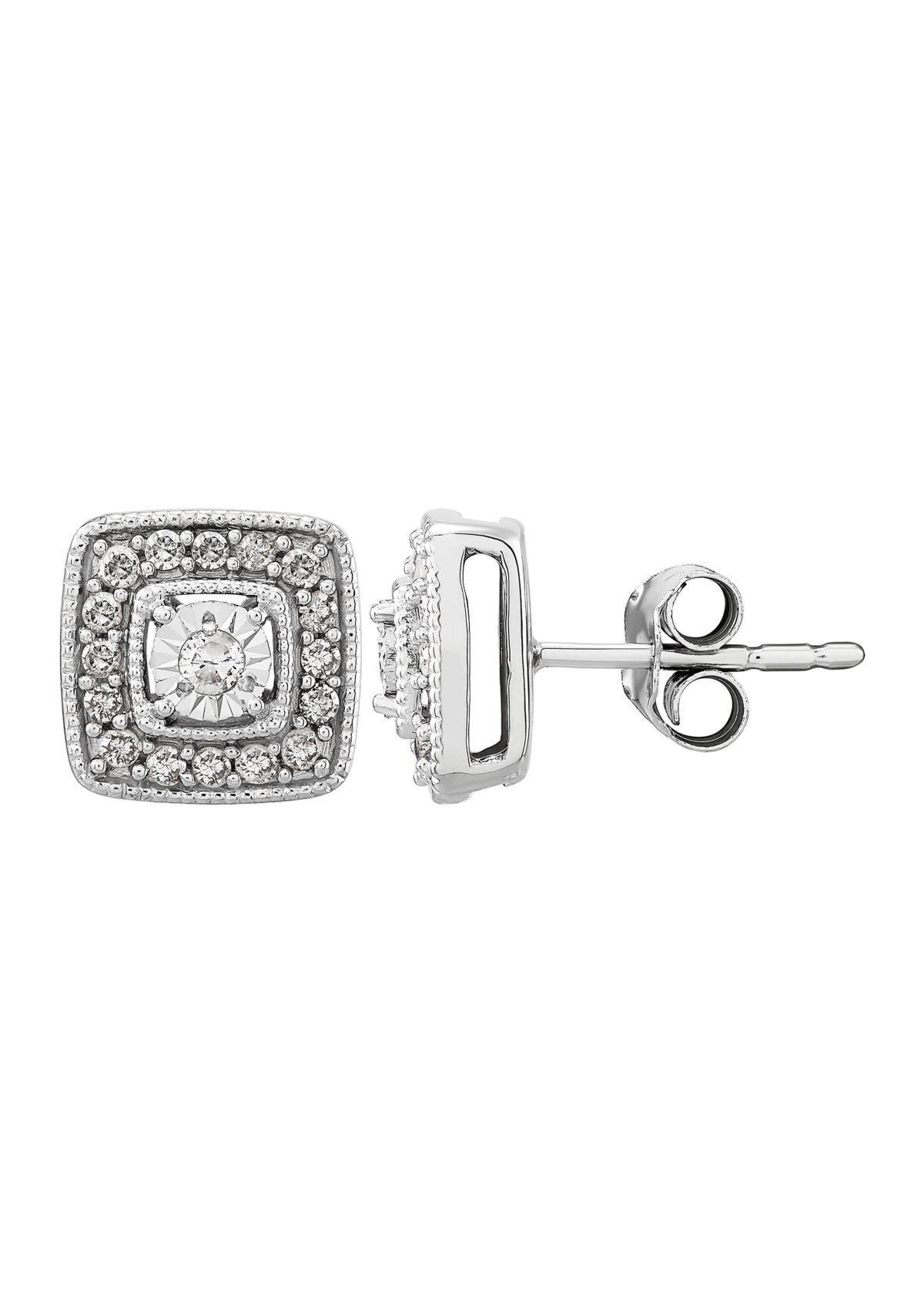1/4 ct. t.w. Diamond Stud Earrings in Sterling Silver 