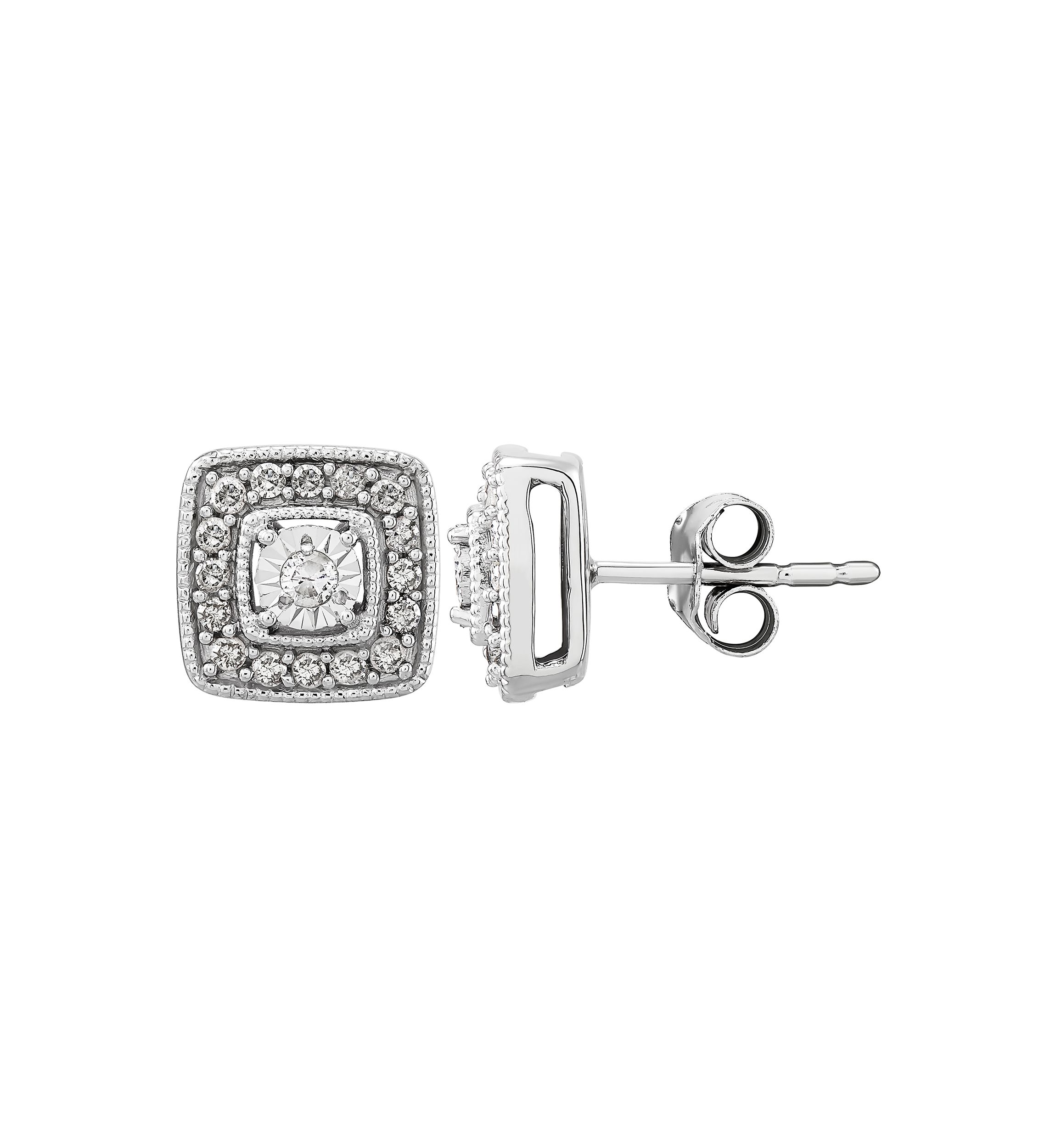 1/4 ct. t.w. Diamond Stud Earrings in Sterling Silver 