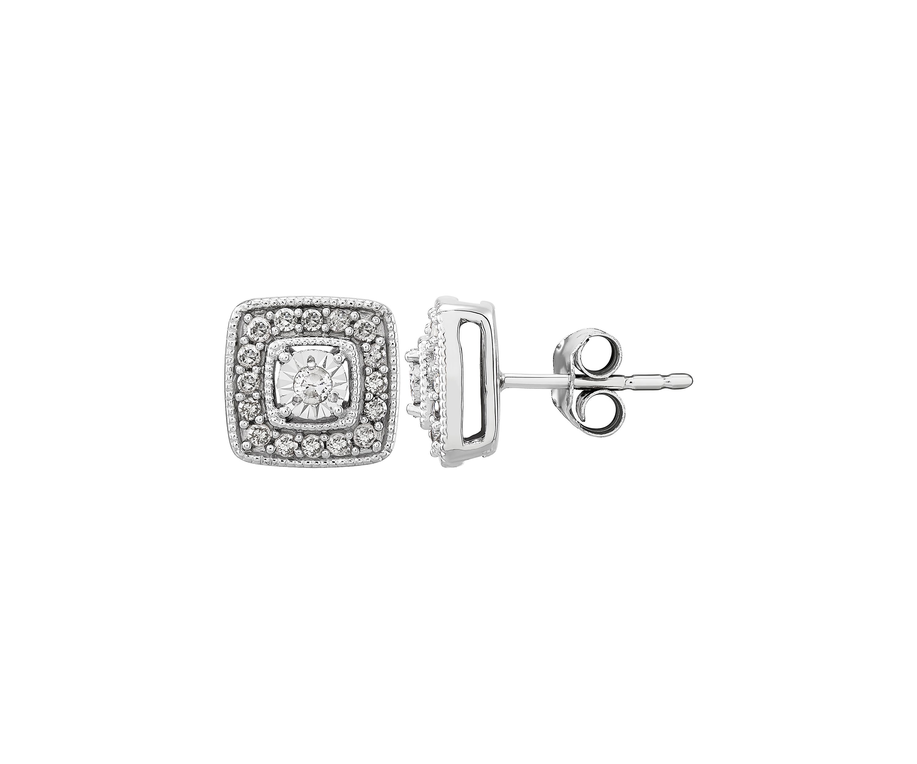 1/4 ct. t.w. Diamond Stud Earrings in Sterling Silver 