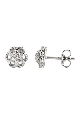 Belk & Co Grown With Love 1/4 Ct. T.w. Lab Created Diamond Earrings In 10K White Gold