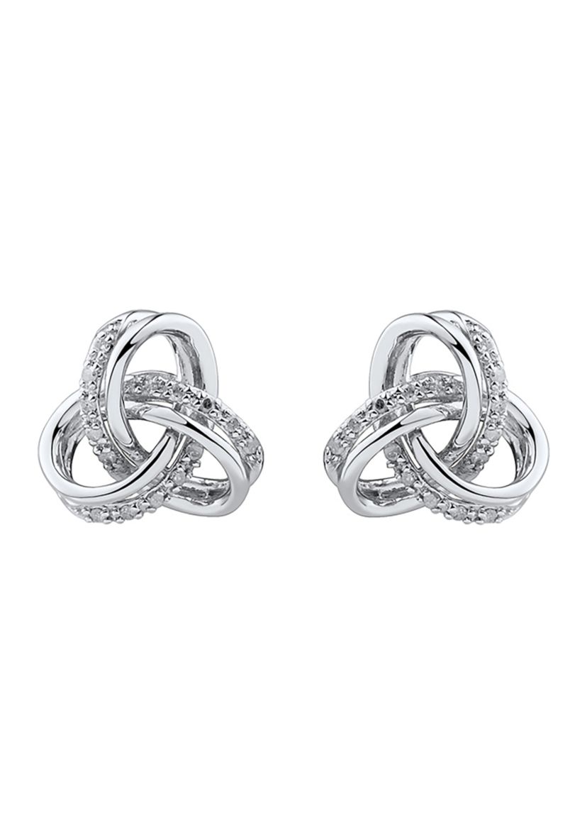 1/10 ct. t.w. Diamond Earrings in Sterling Silver 