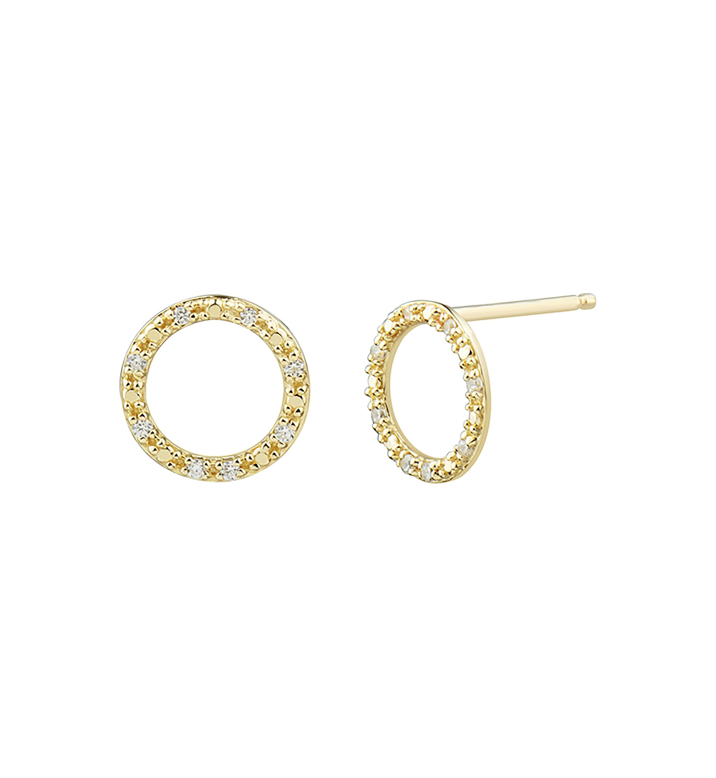 1/10 ct. t.w. Diamond Earrings in 10K Yellow Gold
