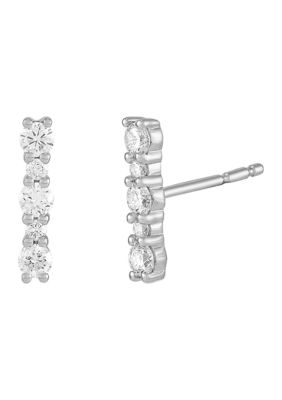 Belk & Co 1/4 Ct. T.w. Lab Created Diamond Earrings In 10K White Gold