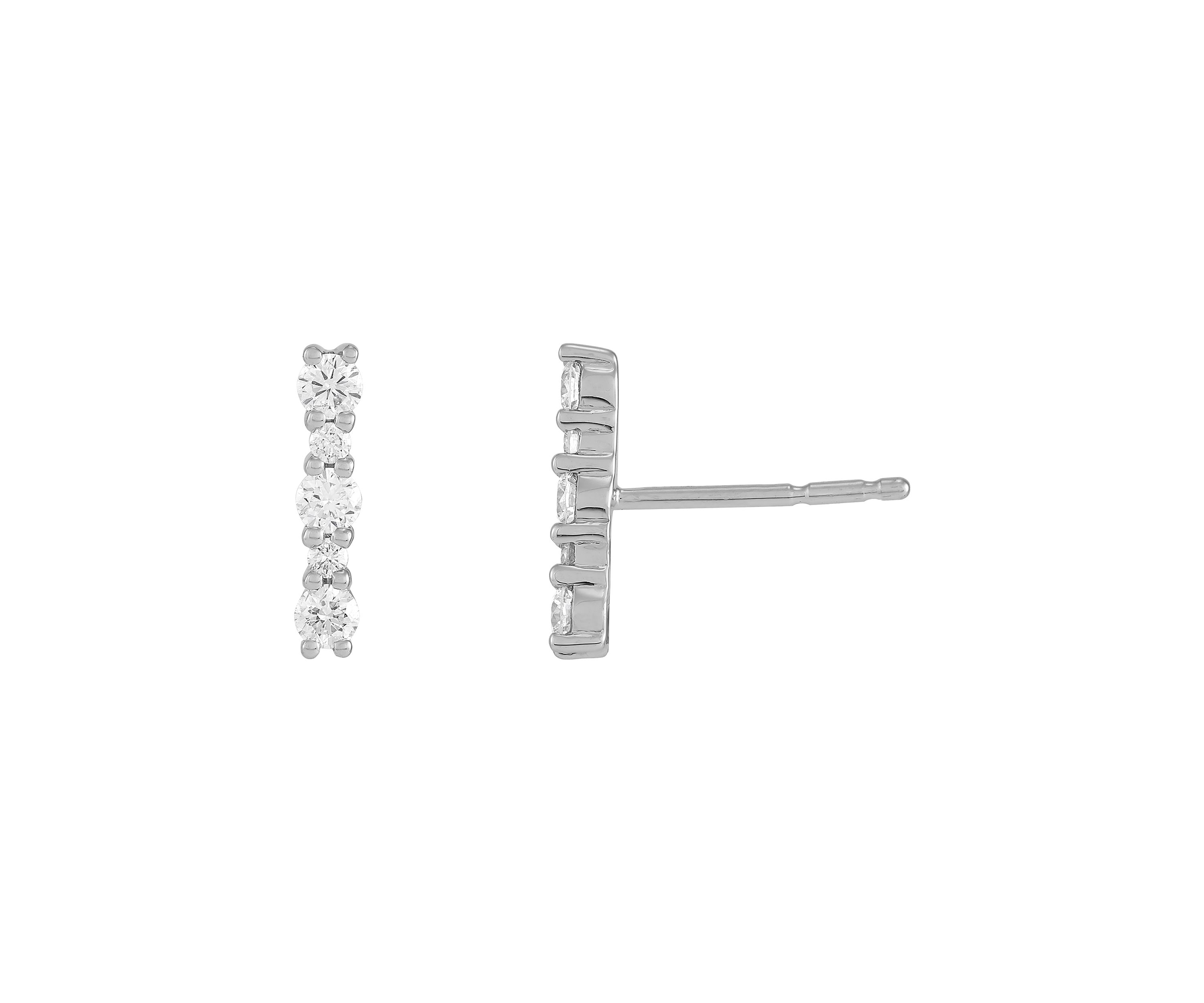1/4 ct. t.w. Lab Created Diamond Earrings in 10K White Gold