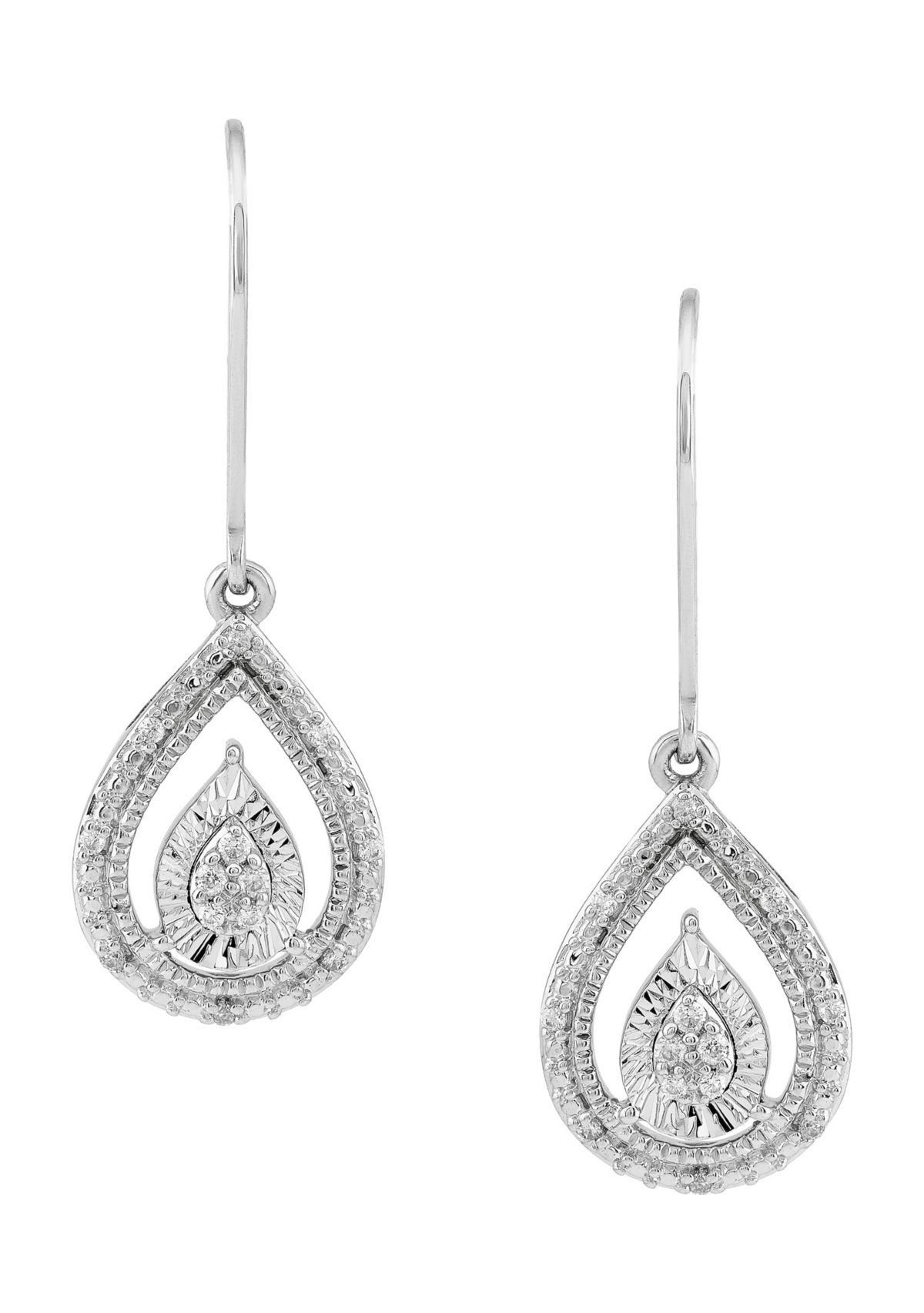 1/10 ct. t.w. Diamond Earrings in Sterling Silver