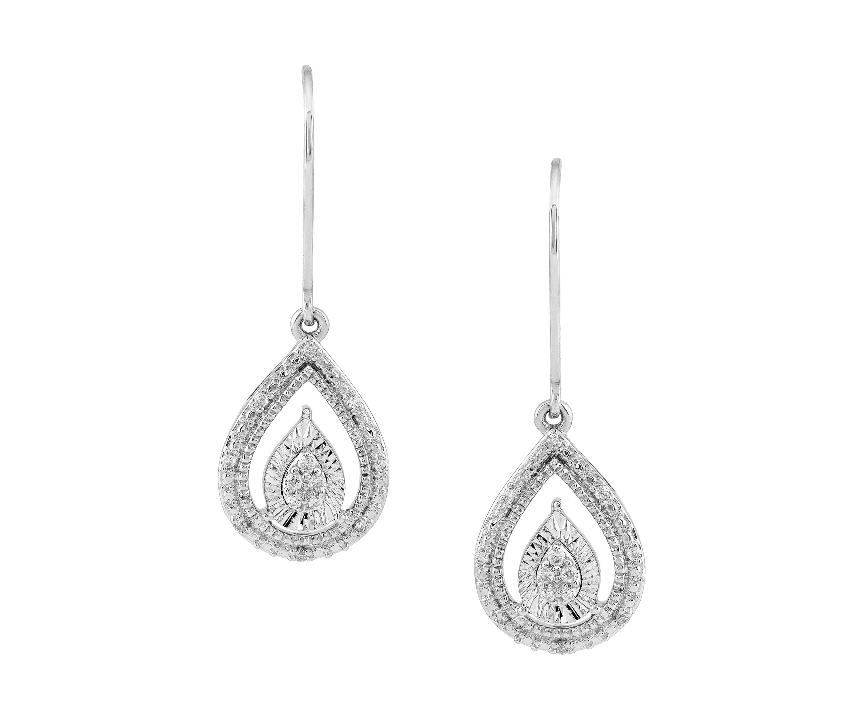 1/10 ct. t.w. Diamond Earrings in Sterling Silver