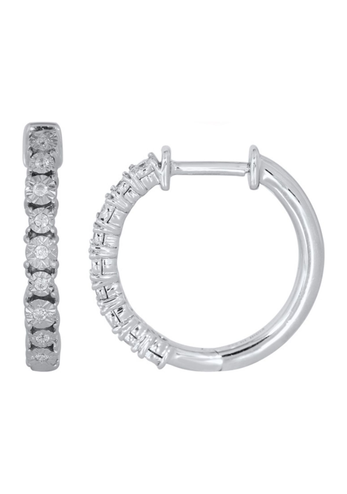 1/10 ct. t.w. Diamond Earrings in Sterling Silver