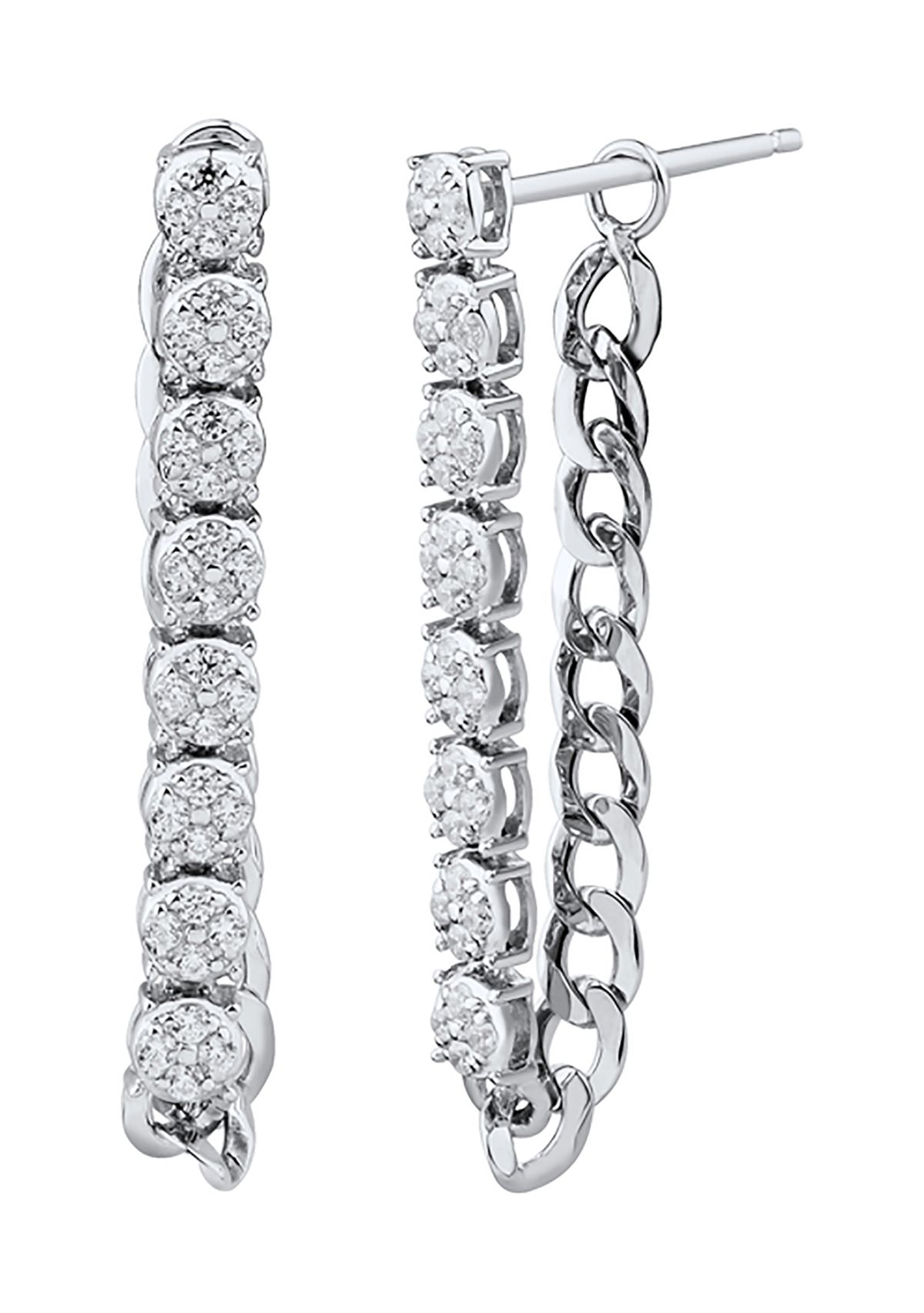 1/3 ct. t.w. Diamond Earrings in Sterling Silver