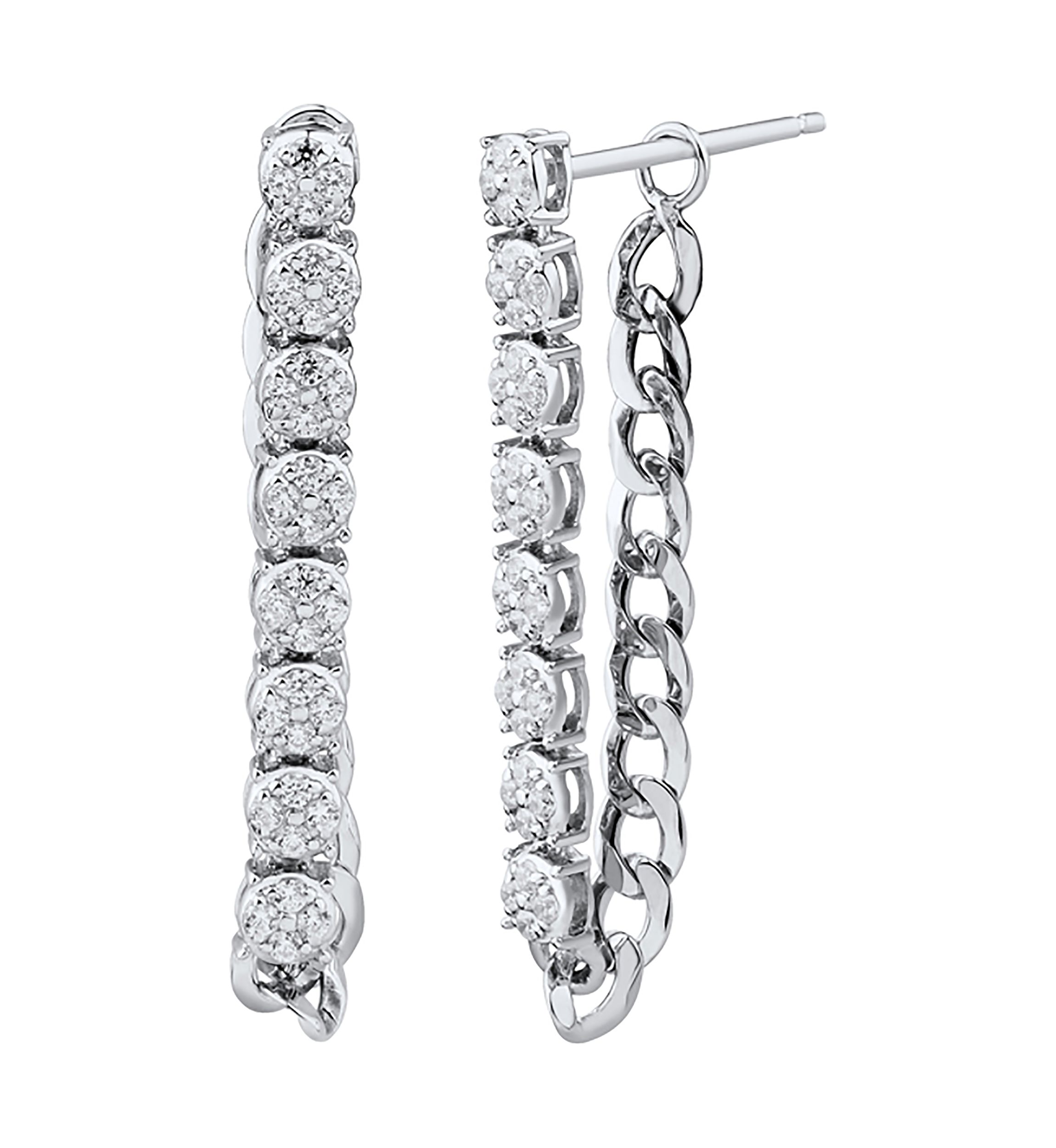 1/3 ct. t.w. Diamond Earrings in Sterling Silver