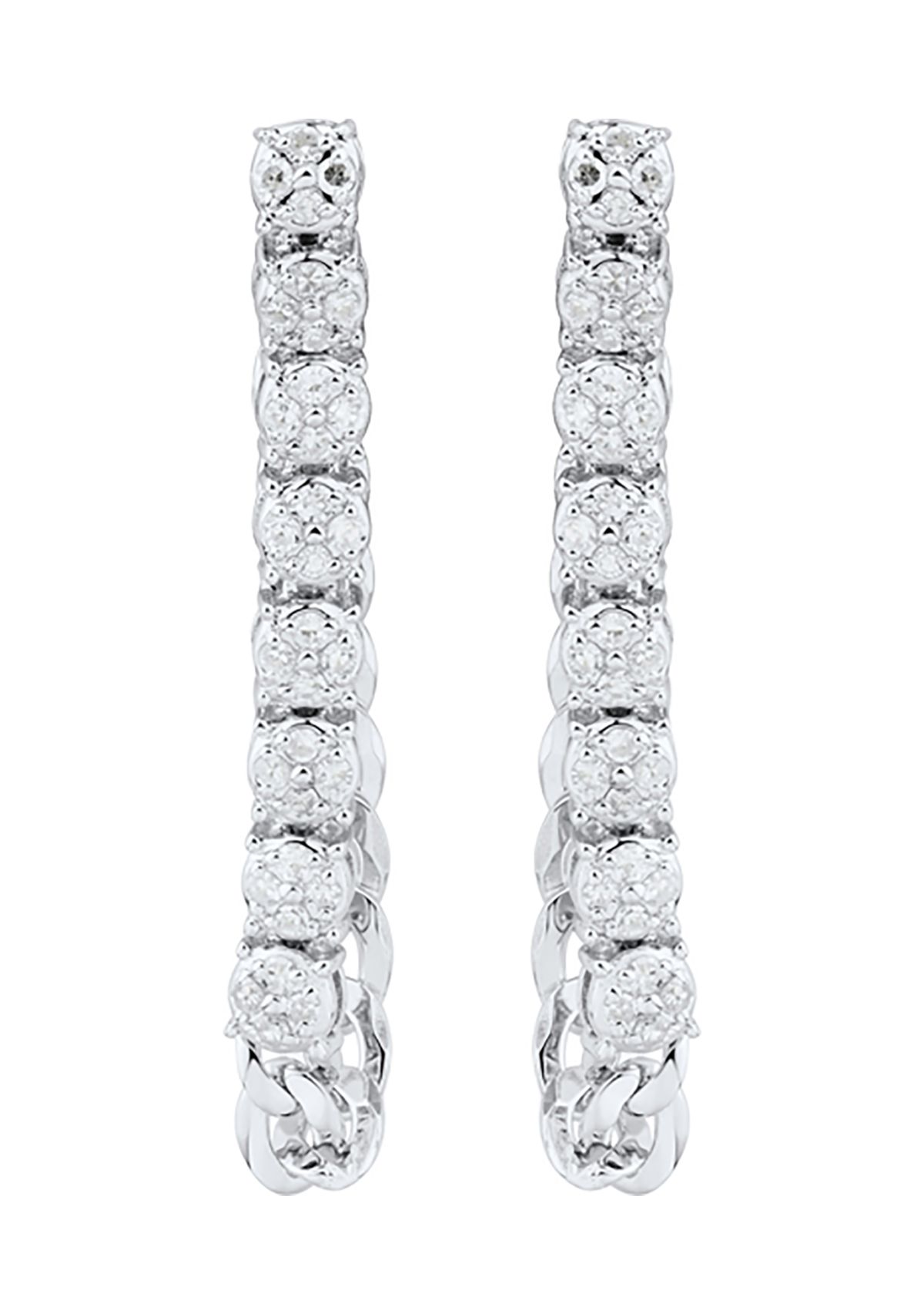 1/3 ct. t.w. Diamond Earrings in Sterling Silver