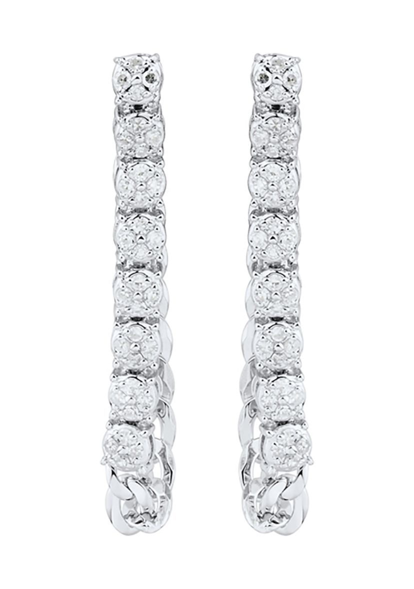 1/3 ct. t.w. Diamond Earrings in Sterling Silver