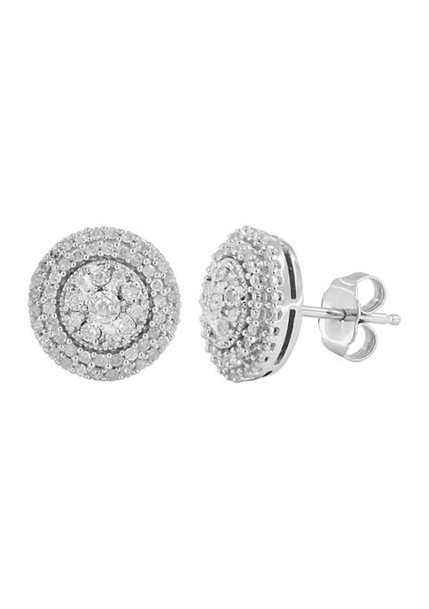  1/2 ct. t.w. Diamond Earring in Sterling Silver