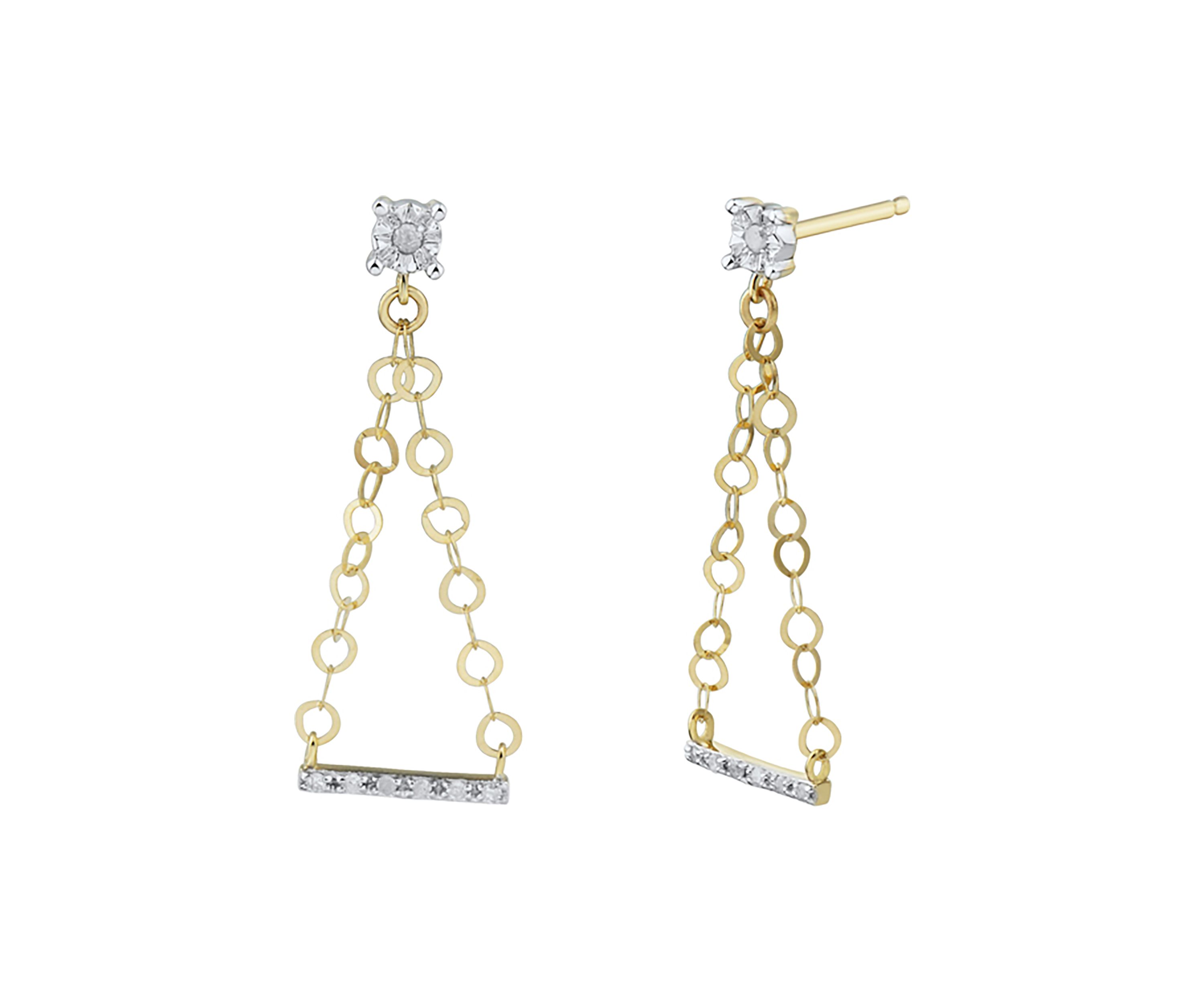 1/2 ct. t.w. Diamond Earrings in 10K Yellow Gold