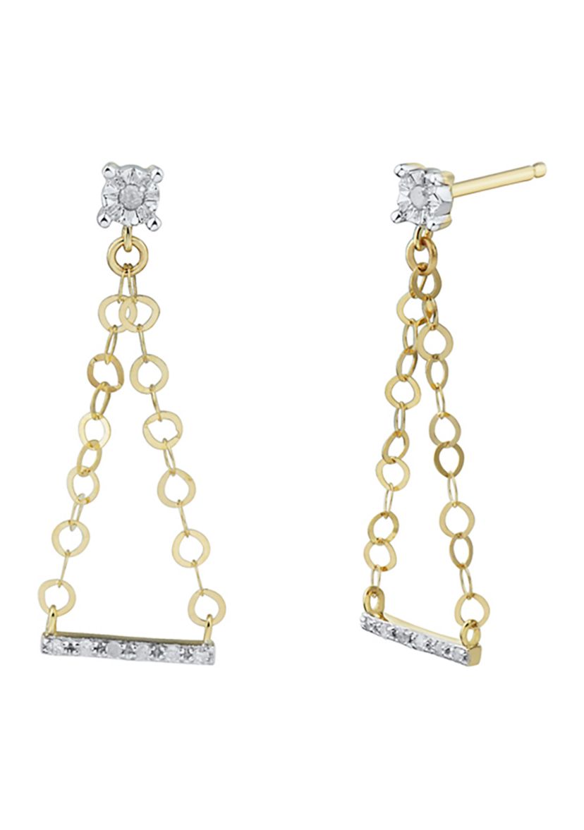 1/2 ct. t.w. Diamond Earrings in 10K Yellow Gold