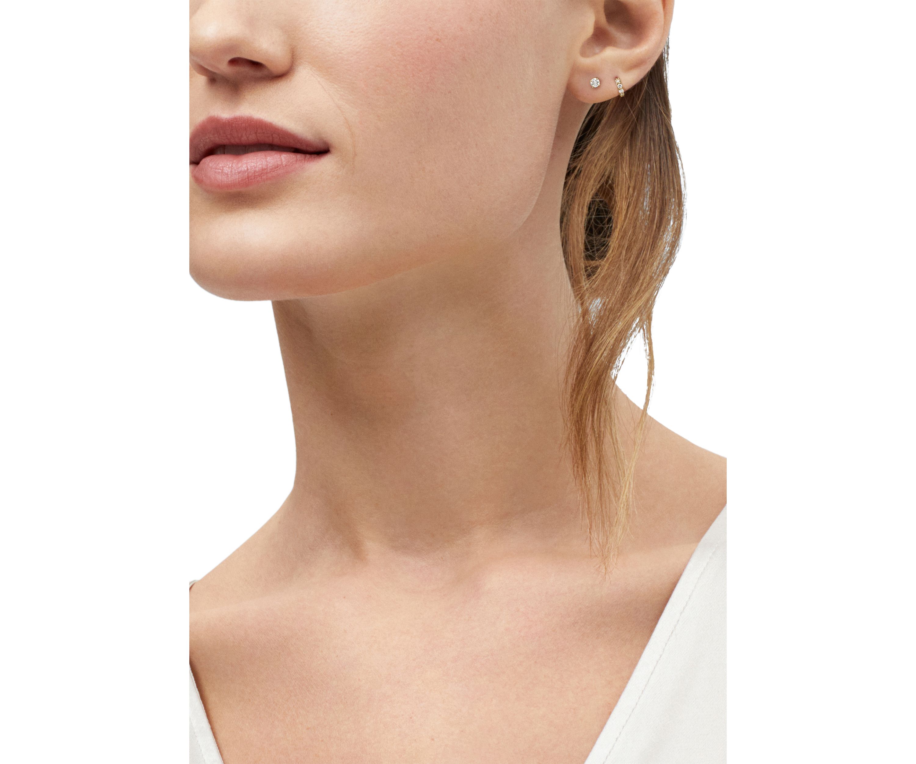 1/5 ct. t.w. Diamond Hoop Earrings in 14K Yellow Gold