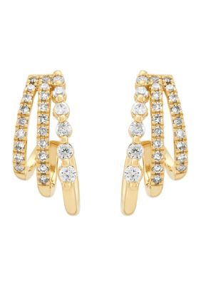 Belk & Co 1/4 ct. t.w. Diamond Earrings in 14K Yellow Gold