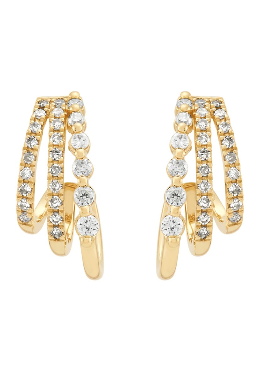 1/4 ct. t.w. Diamond Earrings in 14K Yellow Gold