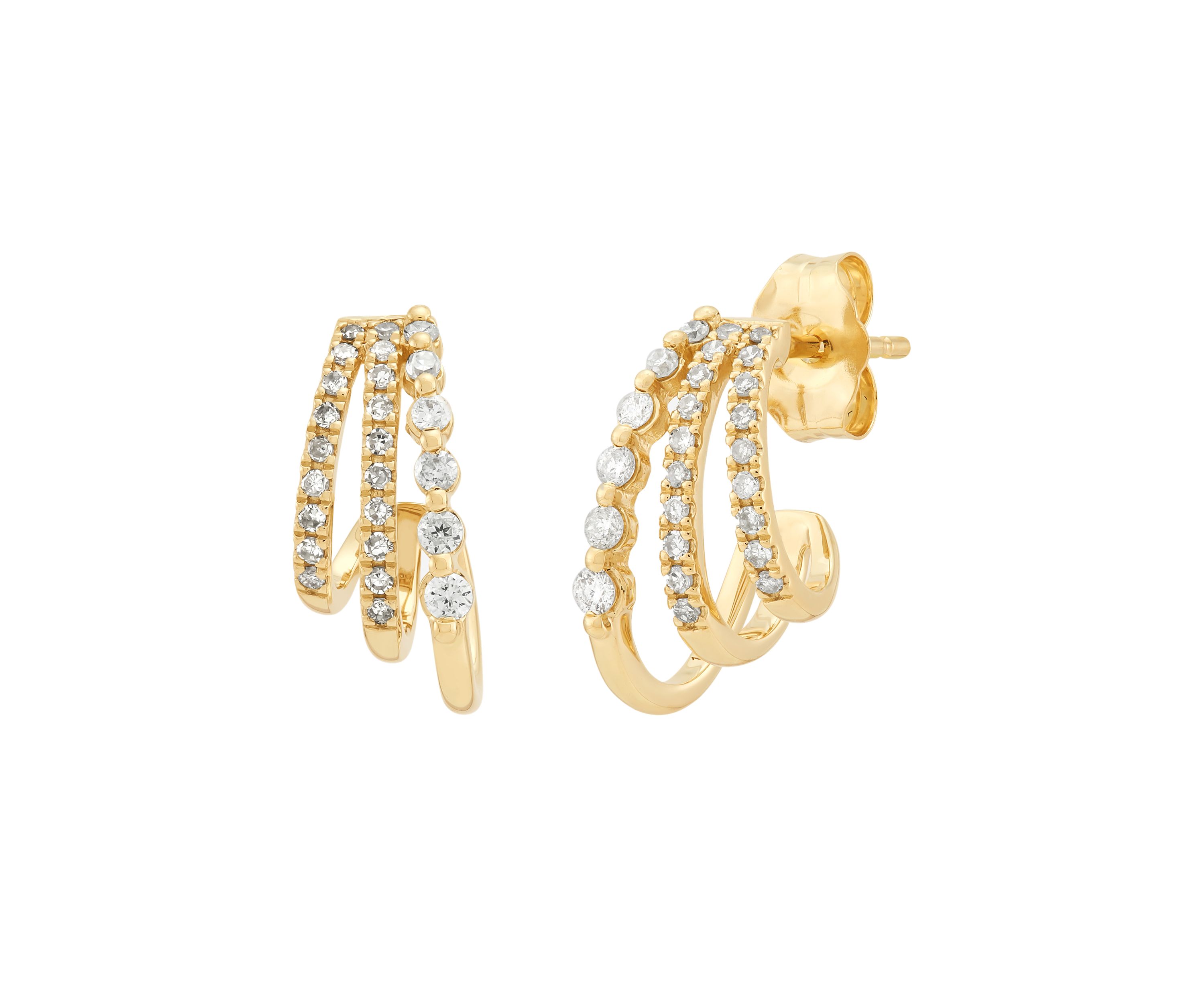 1/4 ct. t.w. Diamond Earrings in 14K Yellow Gold