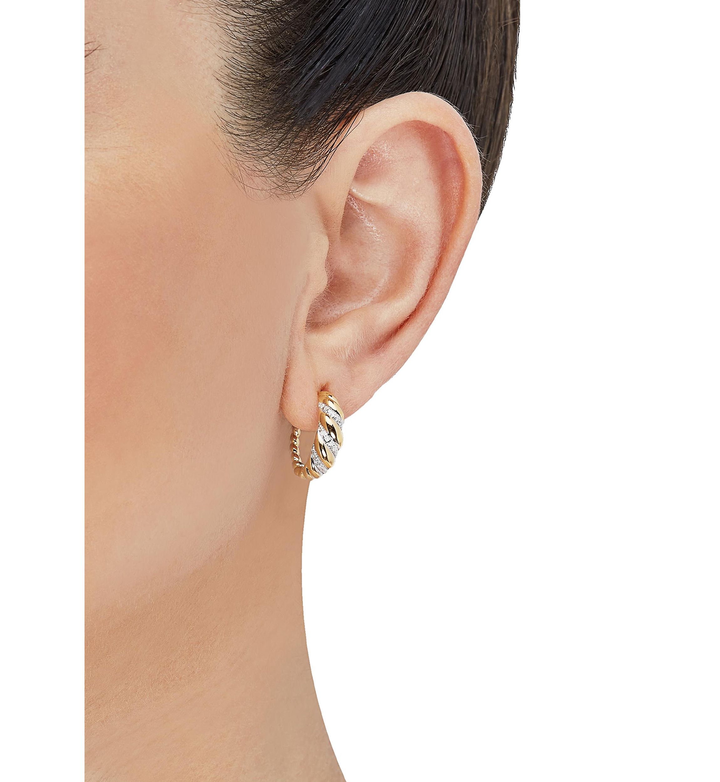1/5 ct. t.w. Diamond Huggie Earrings - Gold Over Sterling Silver