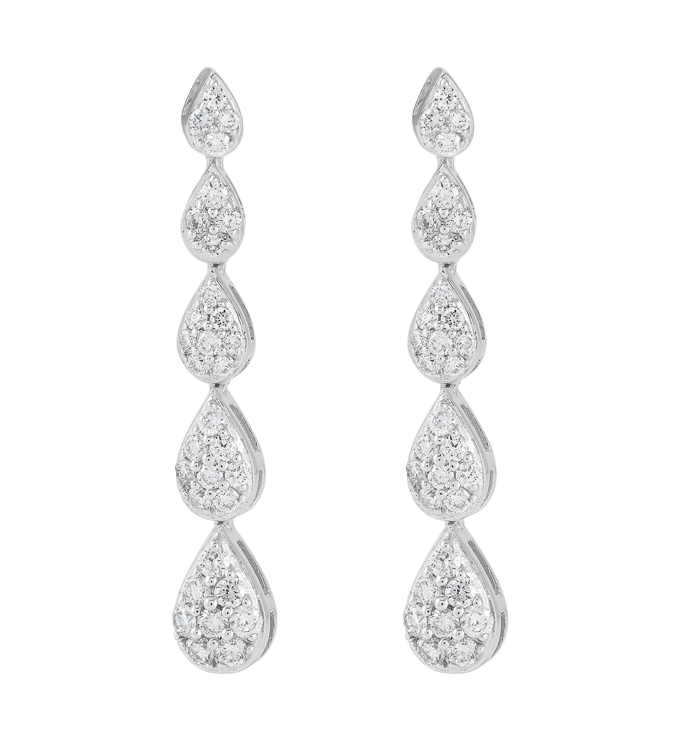 Lab Grown 1/2 ct. t.w. Diamond Drop Earrings in Sterling Silver