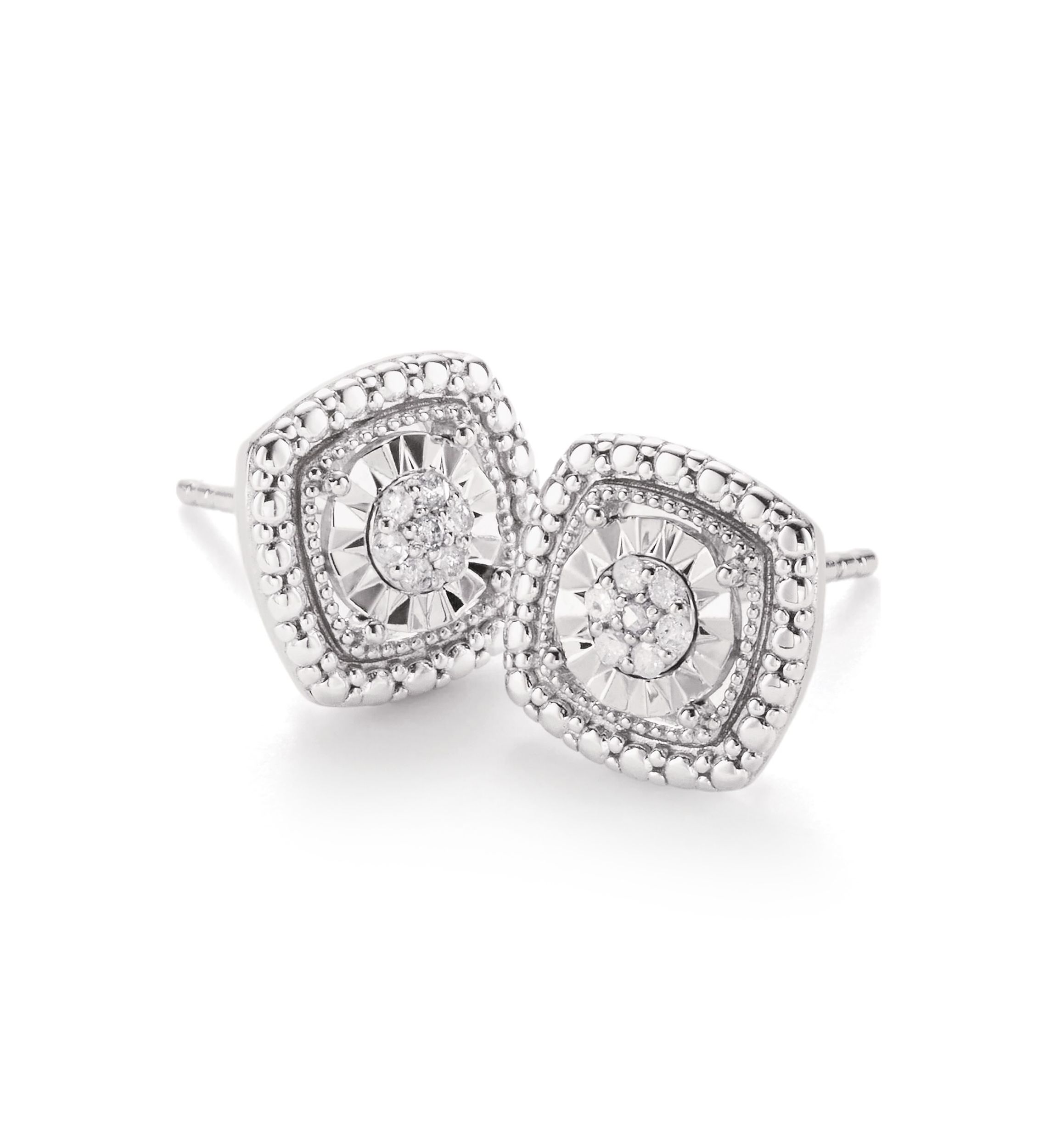  1/10 ct. t.w. Diamond Earrings in Sterling Silver