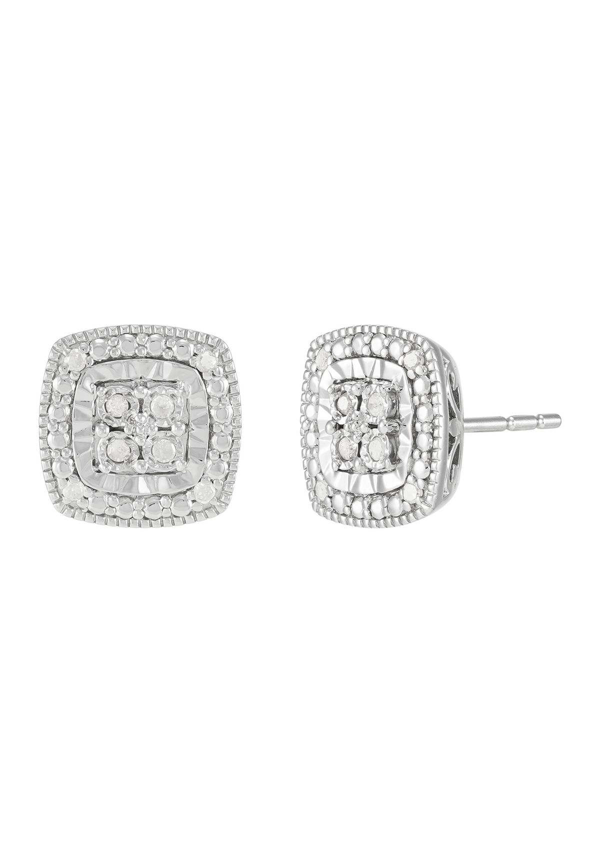 1/10 ct. t.w. Diamond Earrings in Sterling Silver