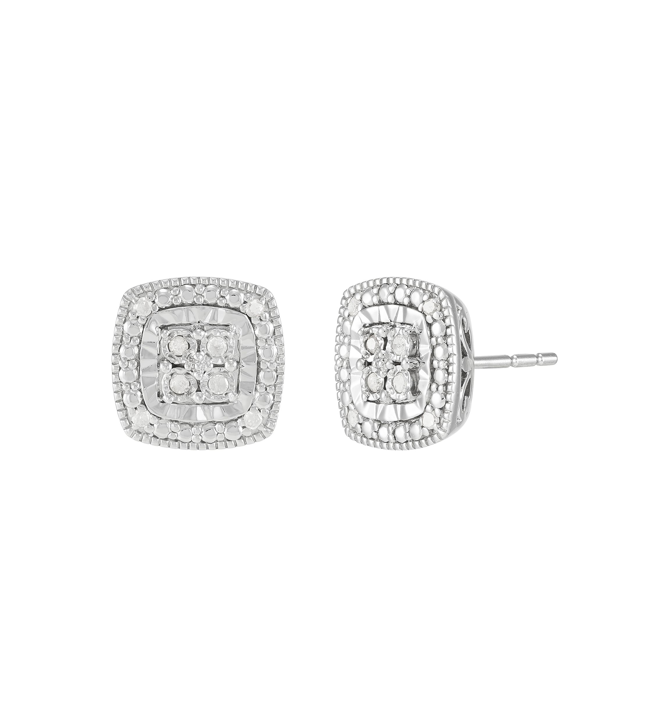  1/10 ct. t.w. Diamond Earrings in Sterling Silver