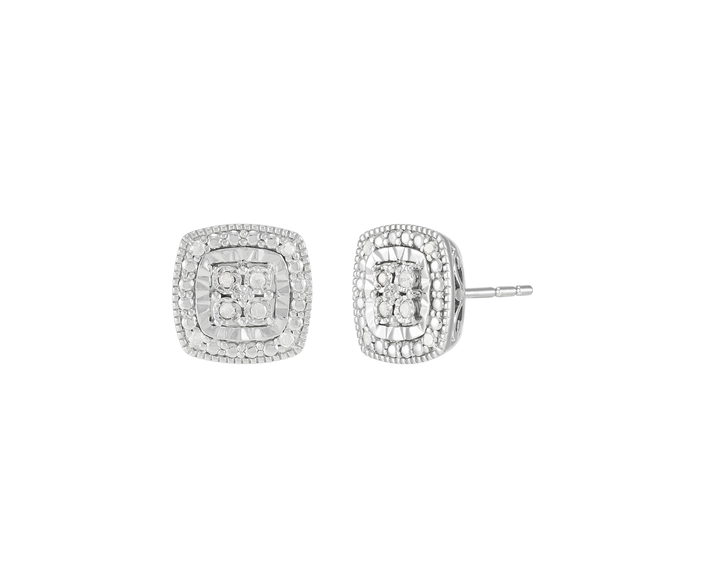  1/10 ct. t.w. Diamond Earrings in Sterling Silver