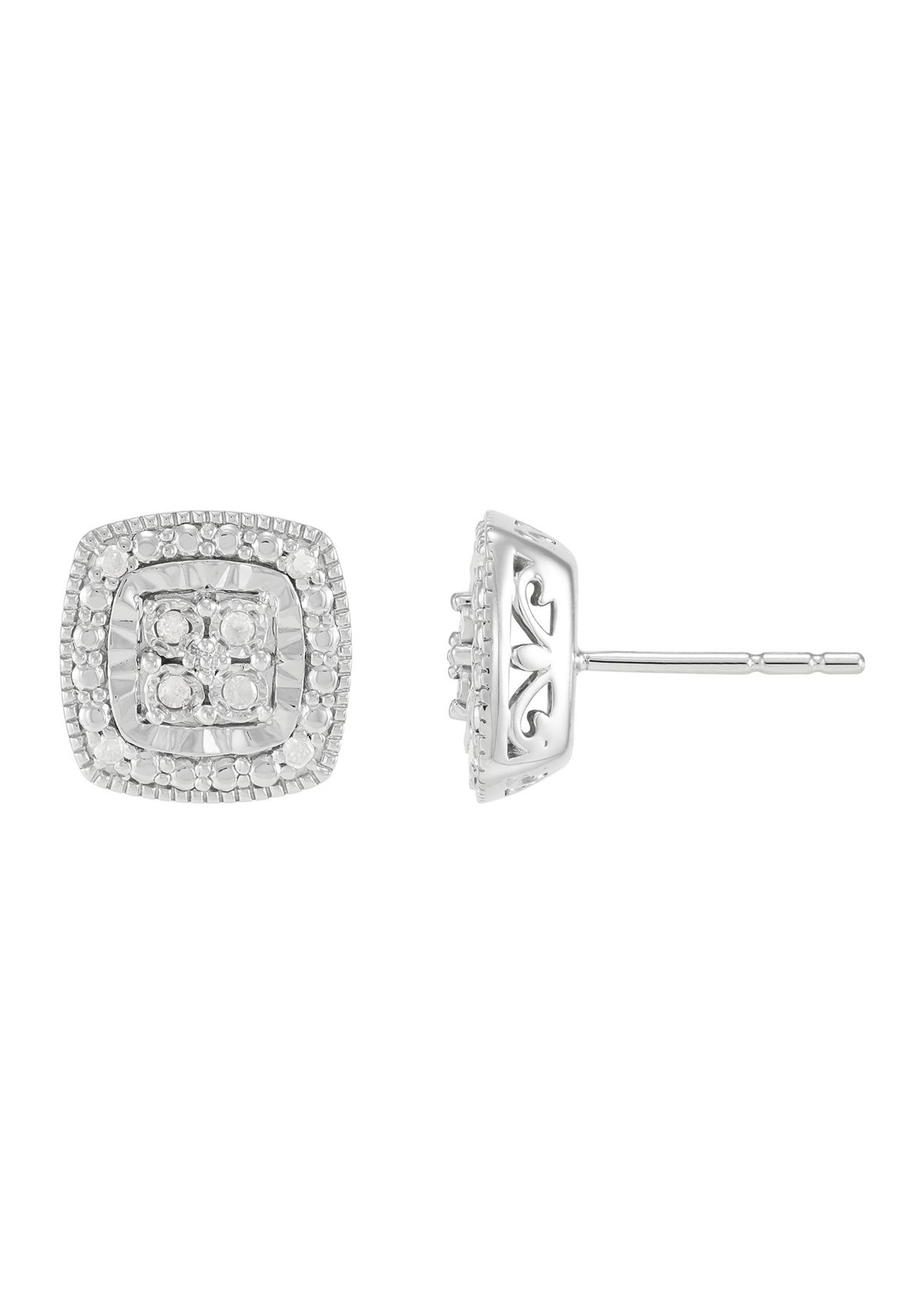  1/10 ct. t.w. Diamond Earrings in Sterling Silver