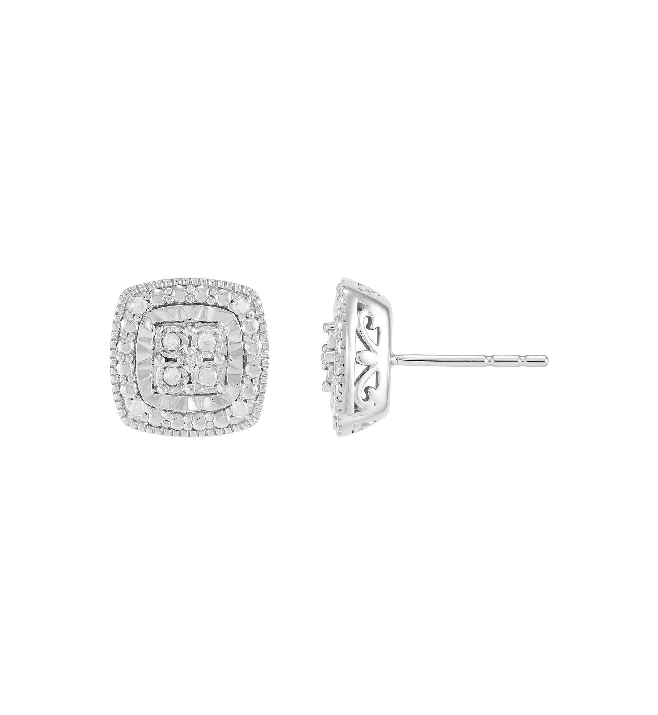  1/10 ct. t.w. Diamond Earrings in Sterling Silver