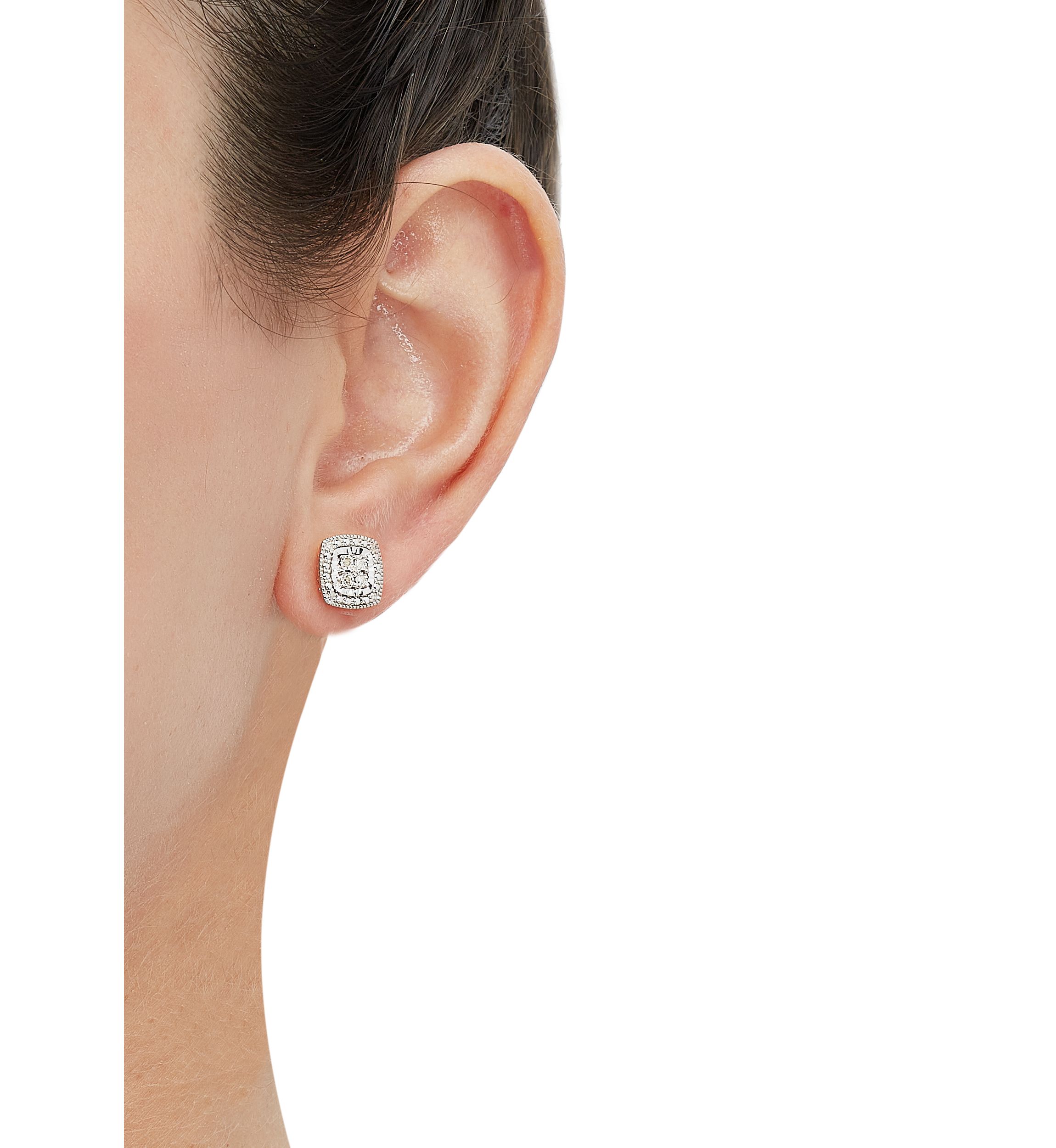  1/10 ct. t.w. Diamond Earrings in Sterling Silver