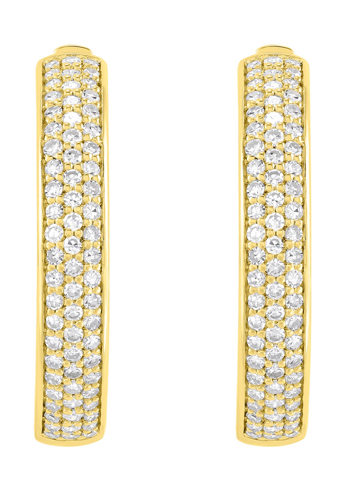 1 ct. t.w. Lab Grown Diamond Hoop Earrings in Sterling Silver