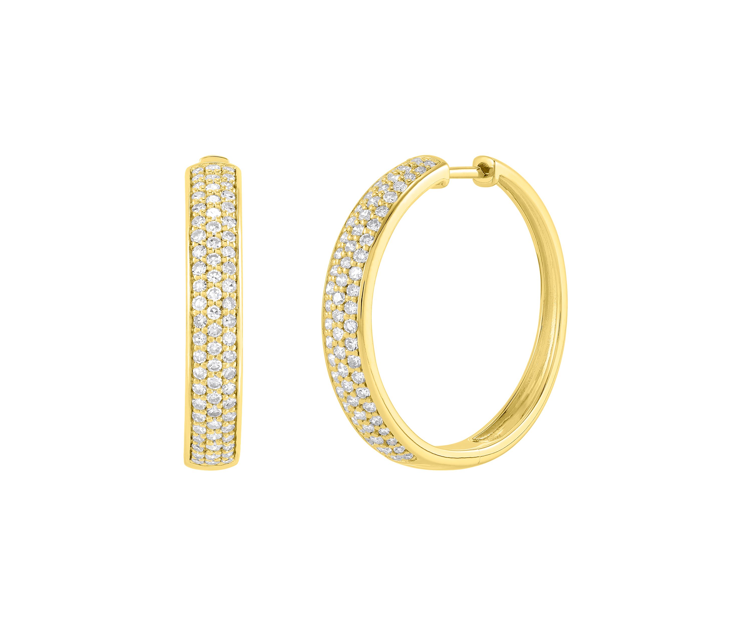 1 ct. t.w. Lab Grown Diamond Hoop Earrings in Sterling Silver